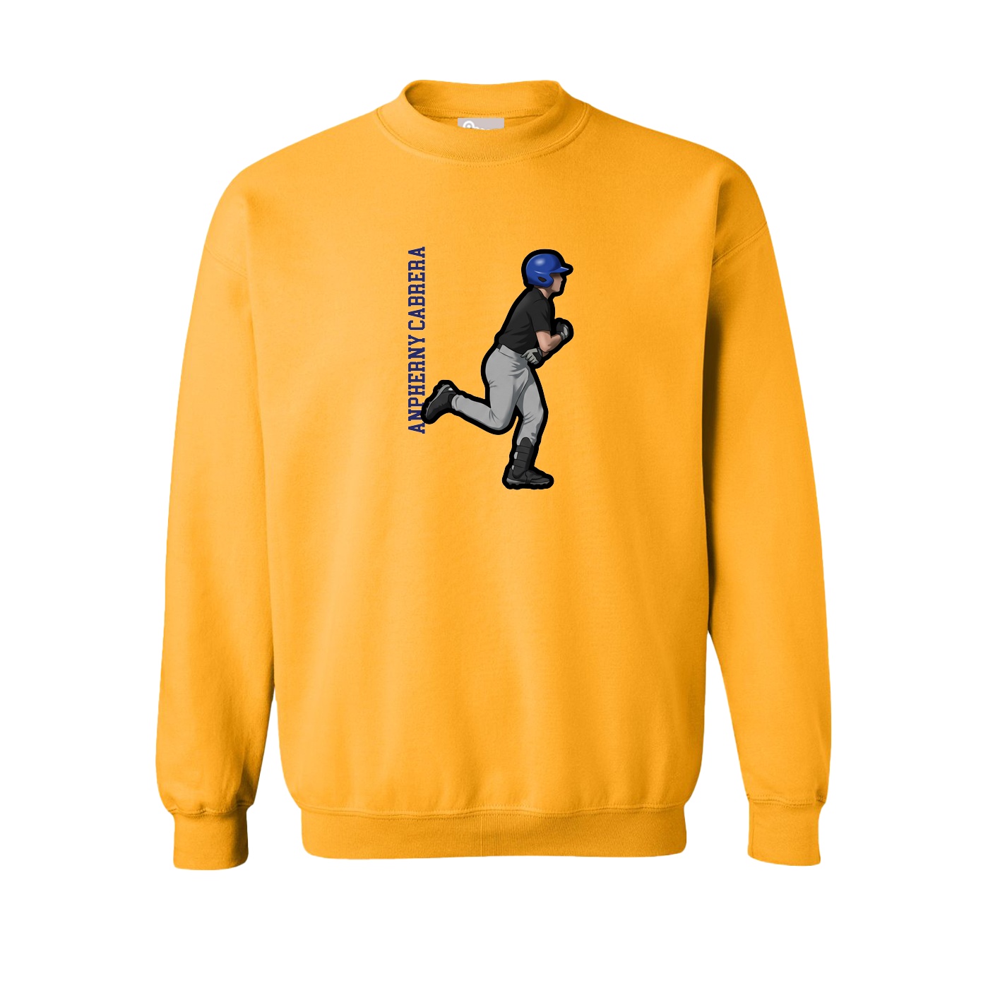 Fleece Crew — Name Vertical in Gold