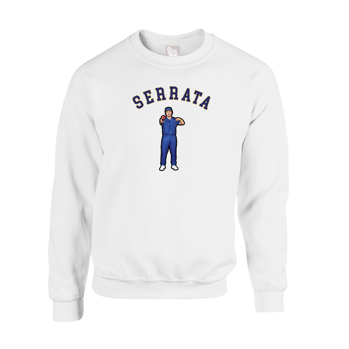 Fleece Crew — Shirsey Arch in White