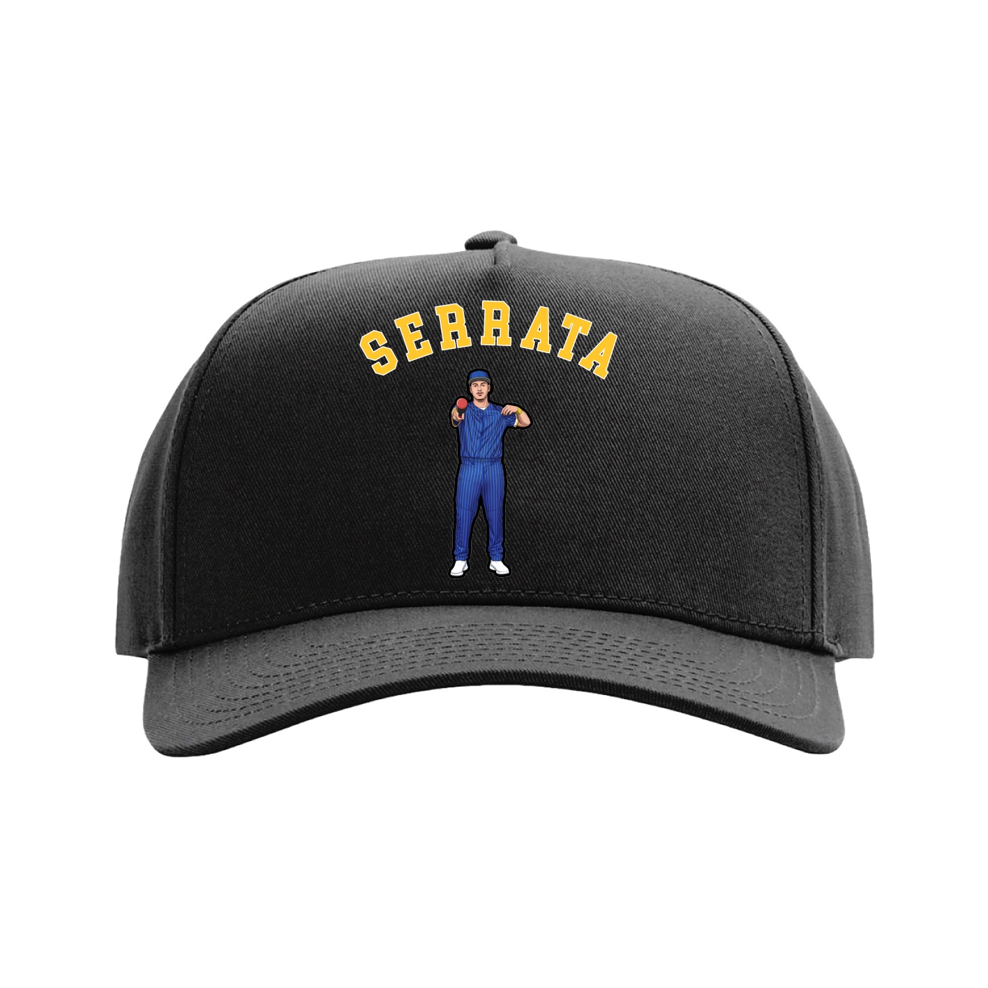 Full Fabric Five-Panel Champ Cap — Shirsey Arch in Black