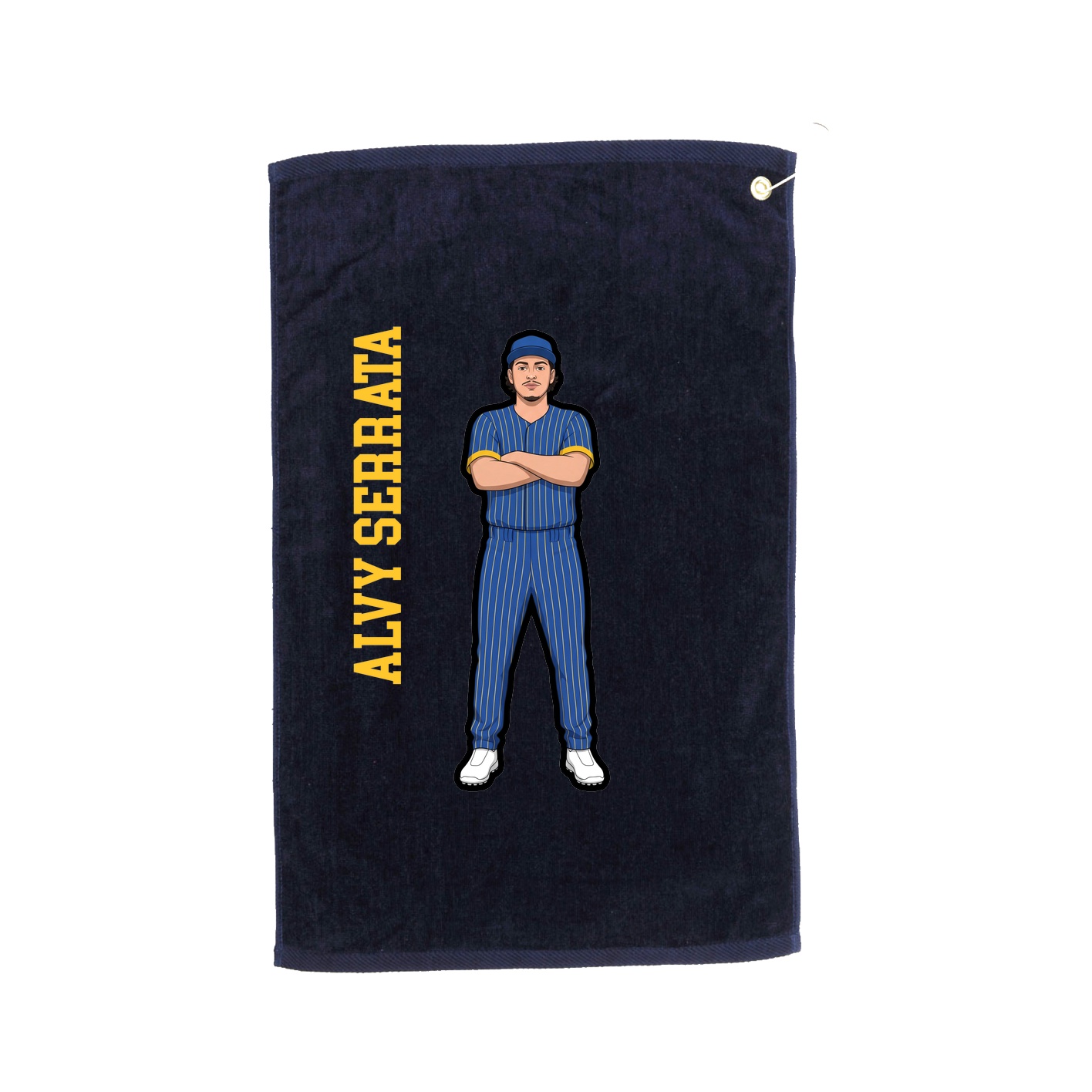 Golf Towel — Name Vertical in Navy