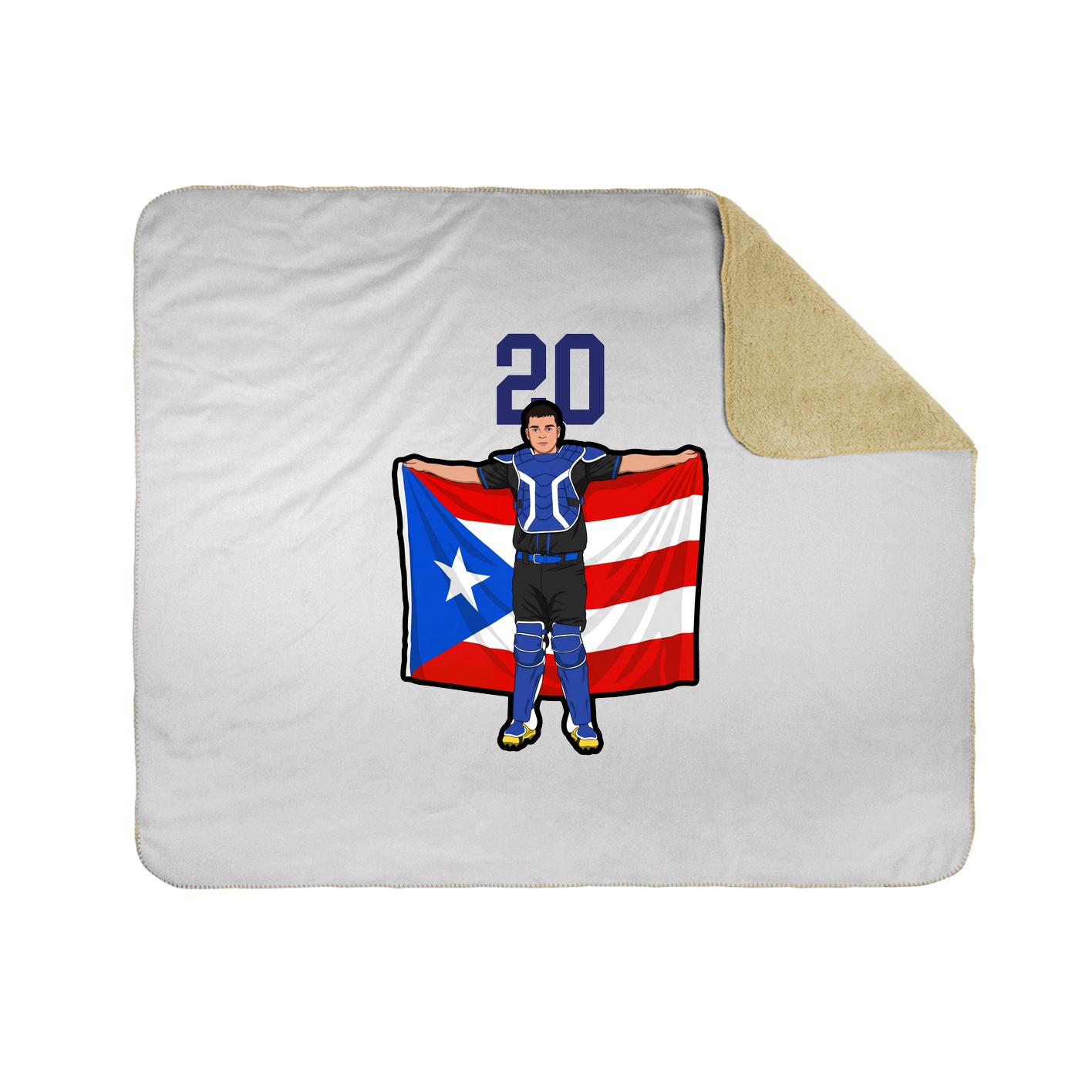 Throw Blanket — Number Top in White