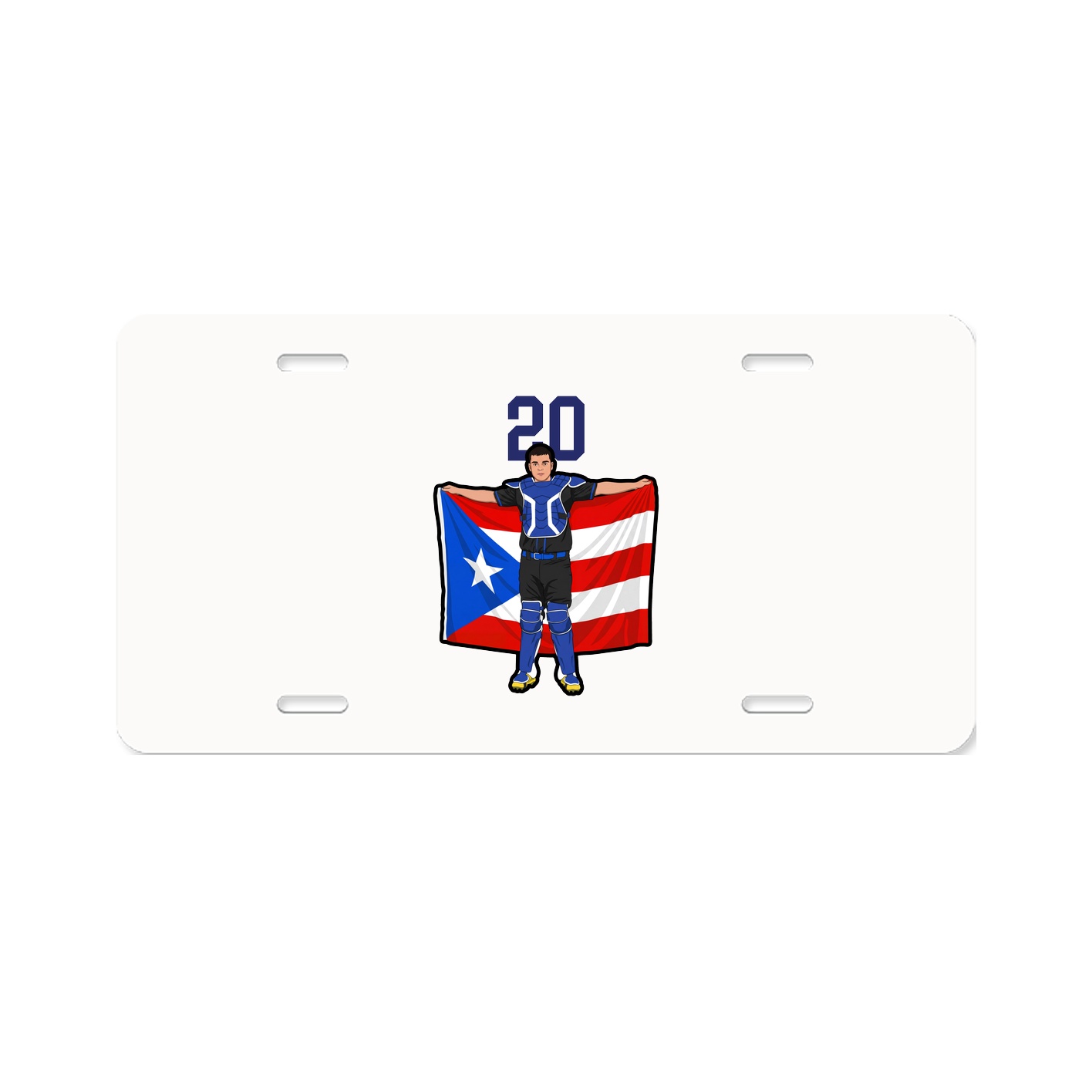 License Plate — Number Top in Classic