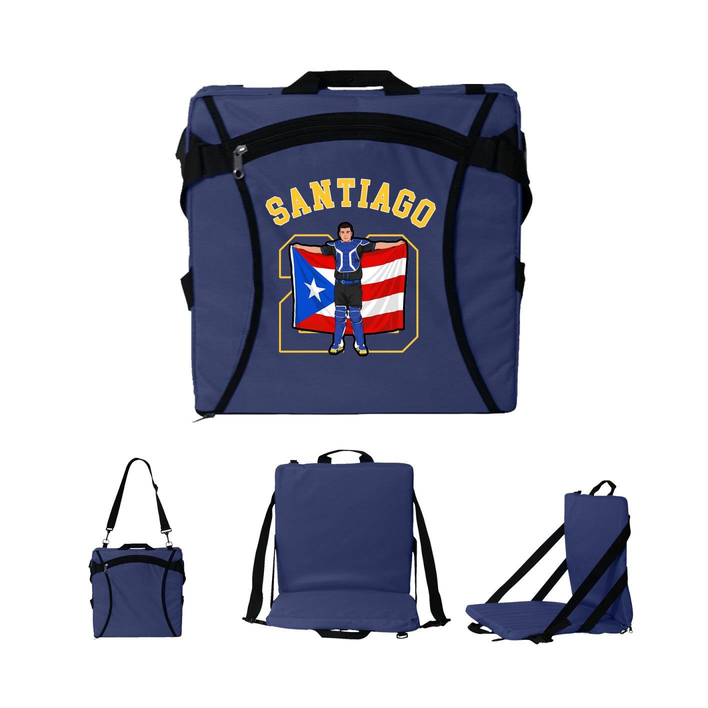 Folding Stadium Seat — Shirsey Arch in Navy