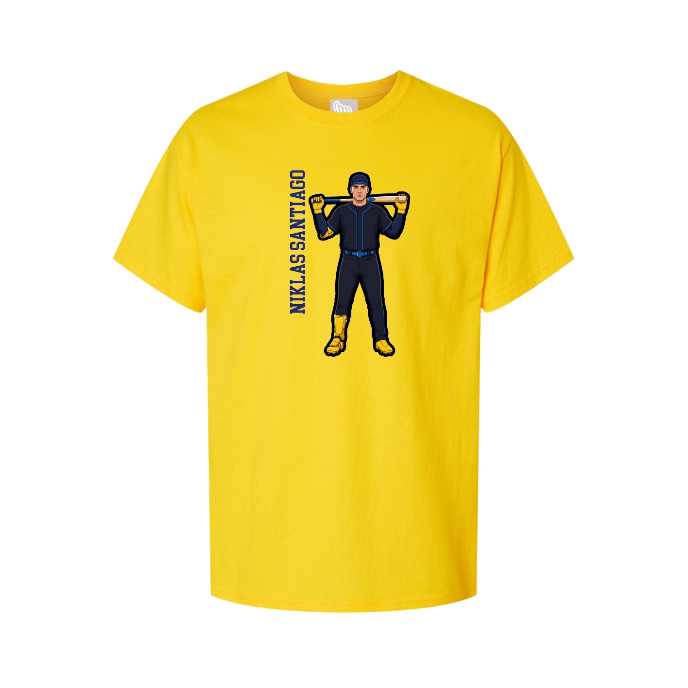 Youth Tee — Name Vertical in Gold