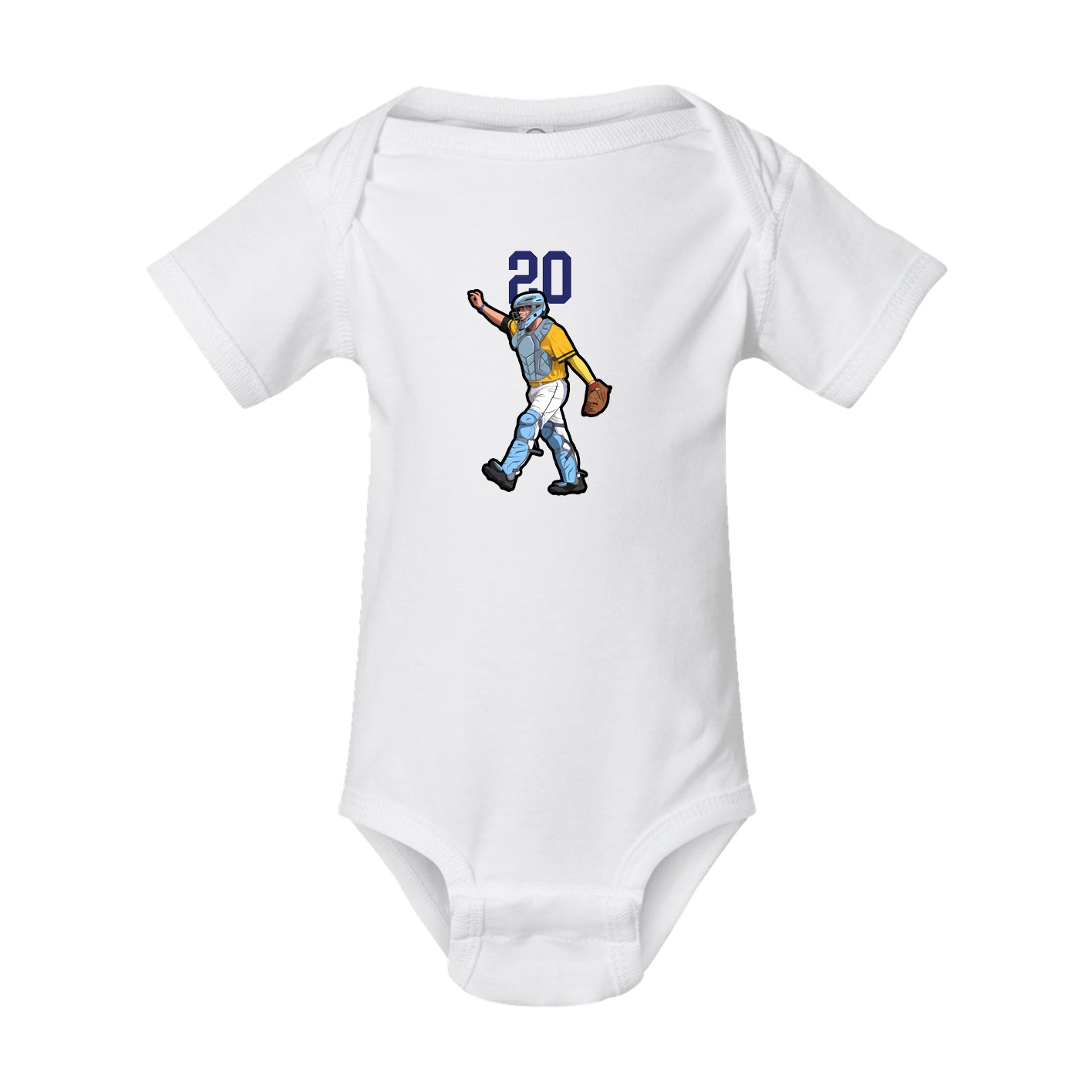 Baby Onesie — Number Top in White