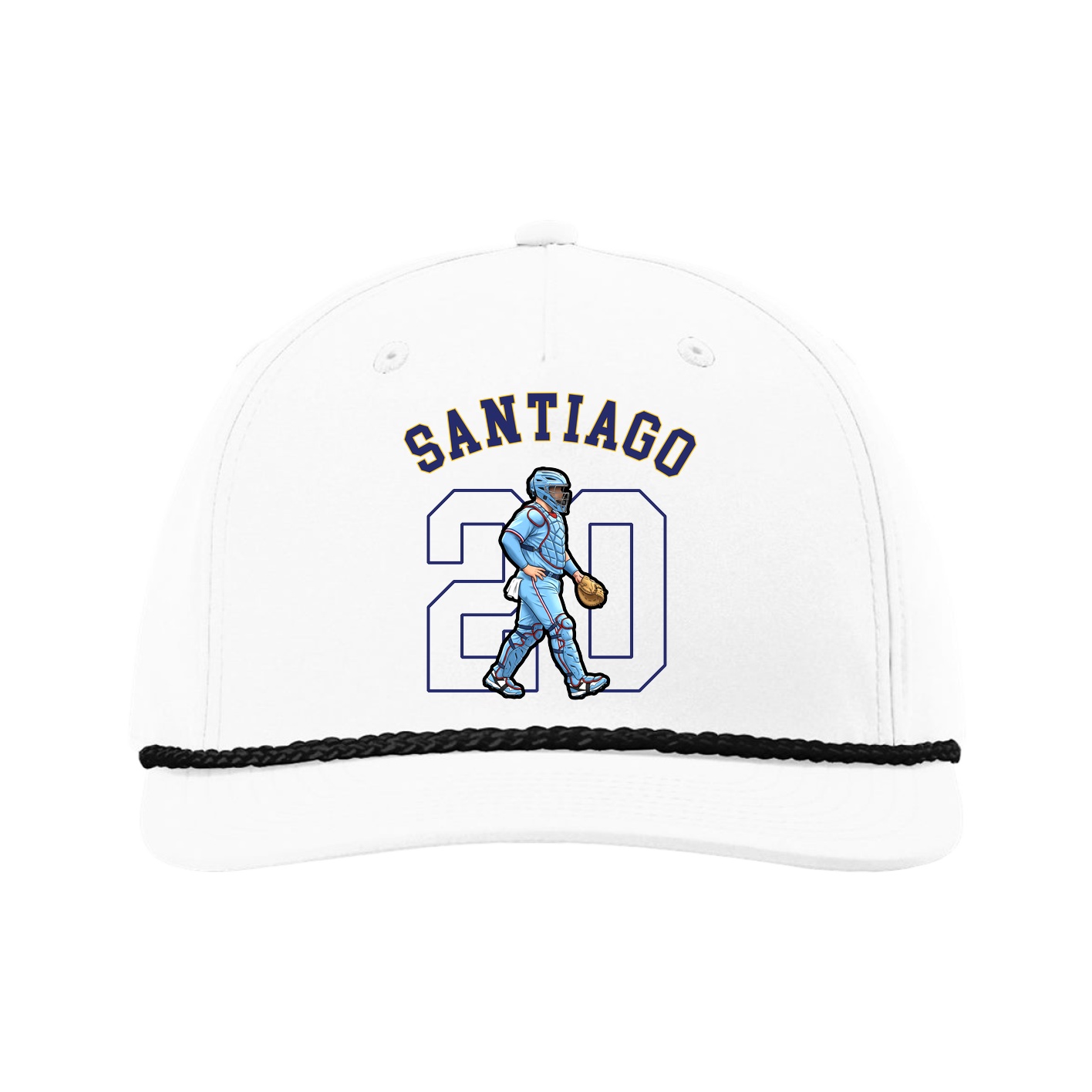 Five-Panel Classic Rope Cap — Shirsey Arch in White