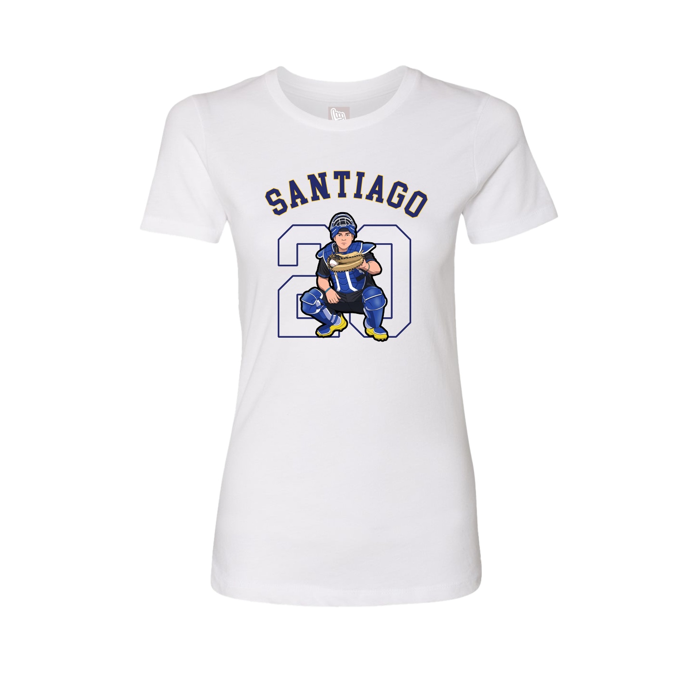 Fitted Women's Tee — Shirsey Arch in White