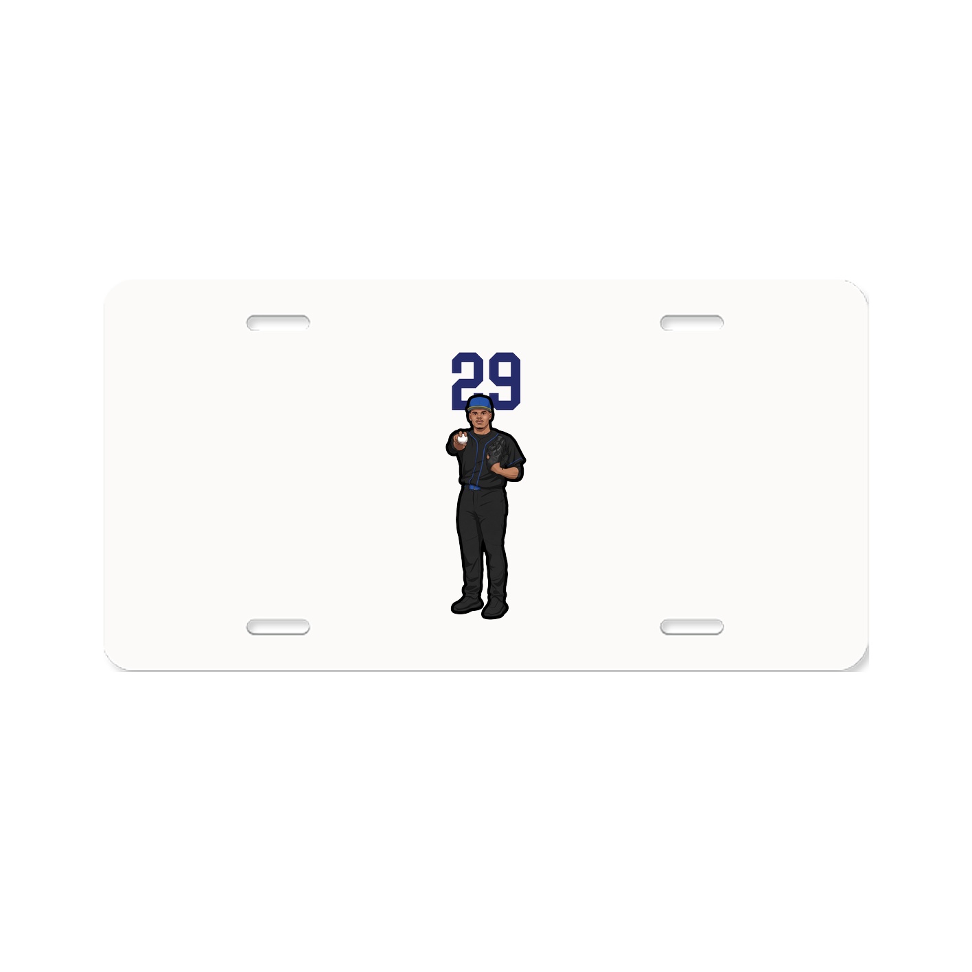 License Plate — Number Top in Classic
