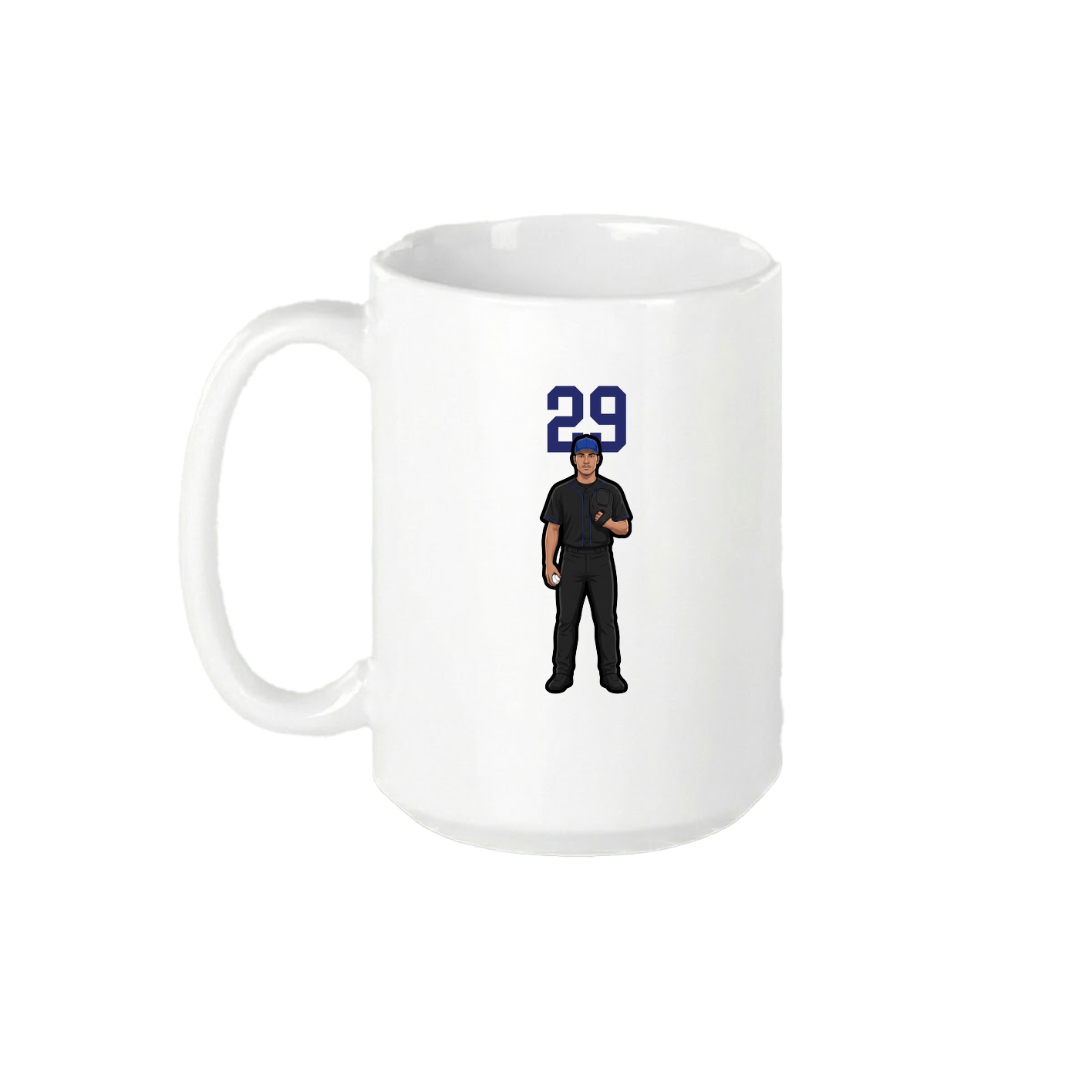 15oz Coffee Mug — Number Top in White