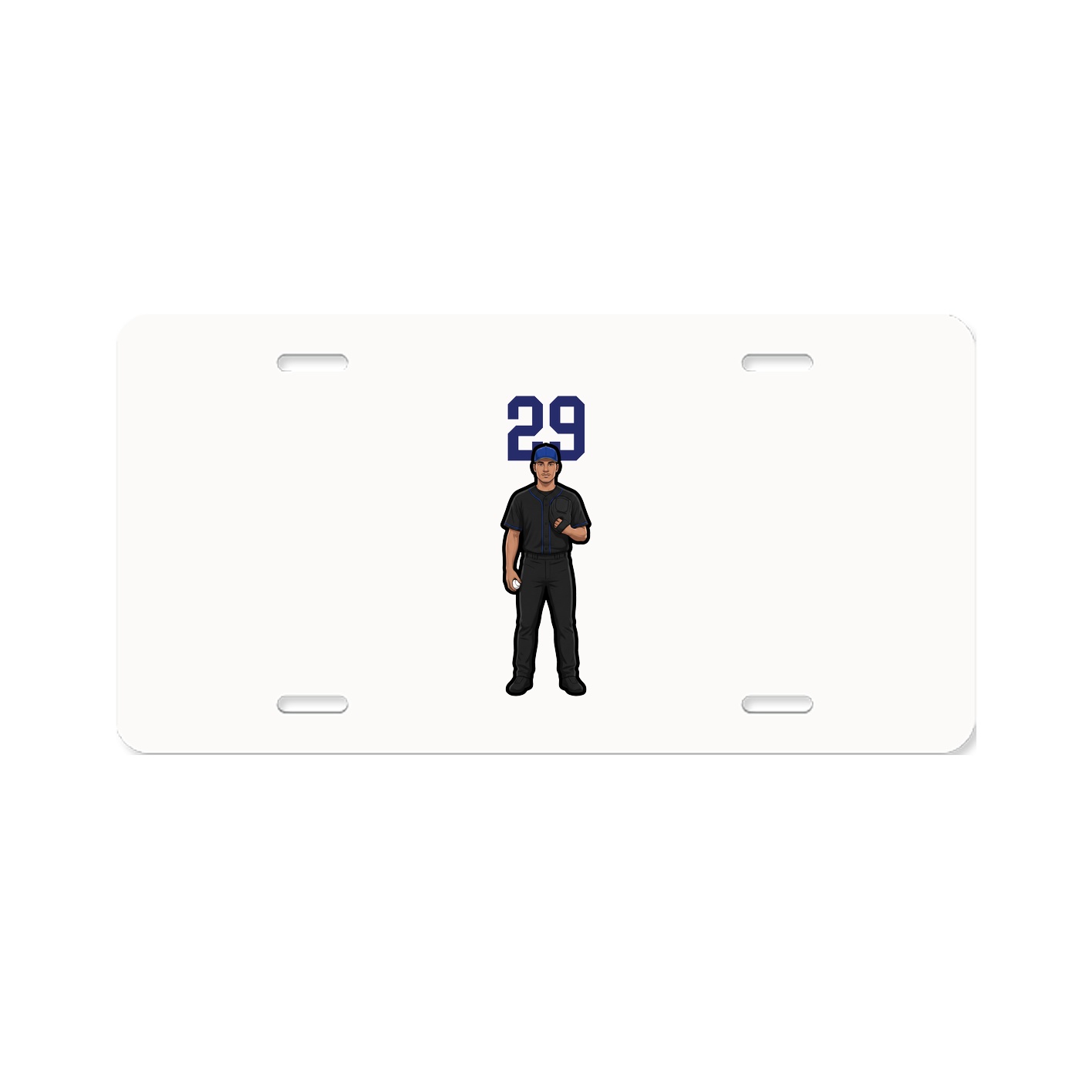 License Plate — Number Top in Classic
