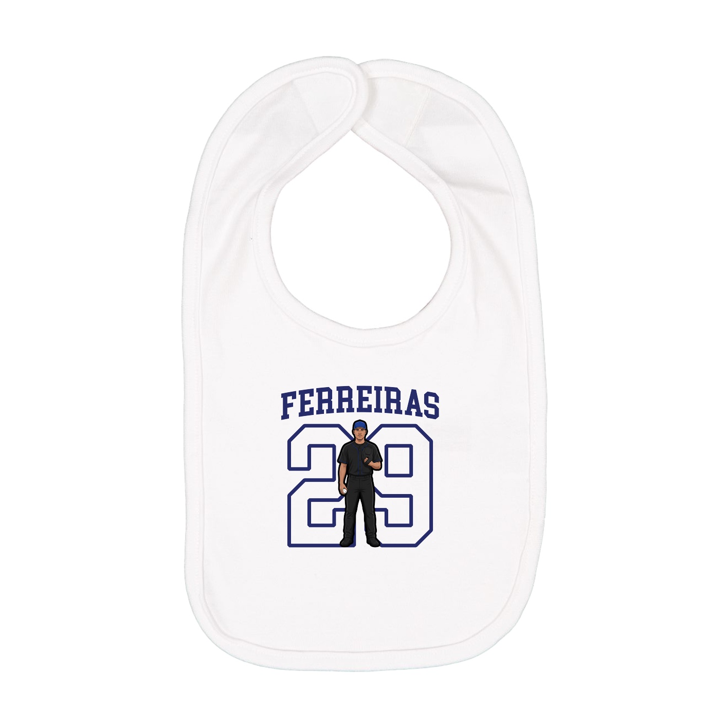 Infant Bib — Shirsey in White