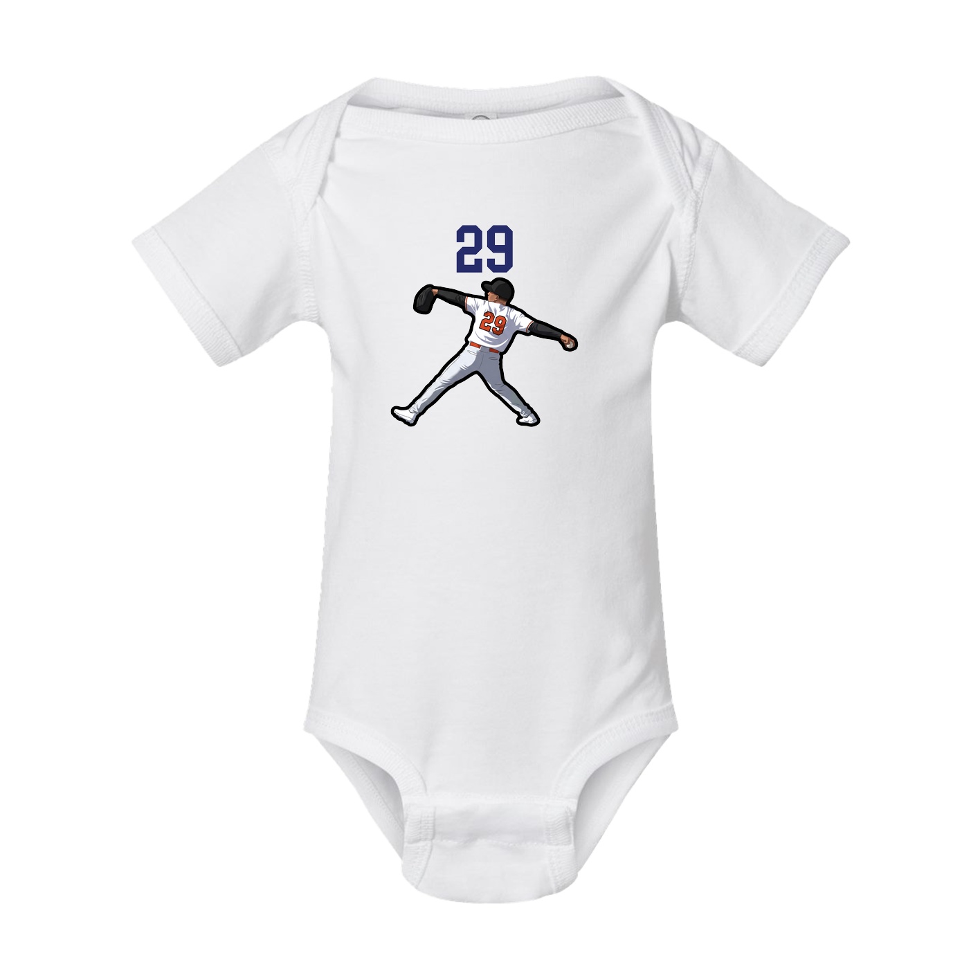Baby Onesie — Number Top in White