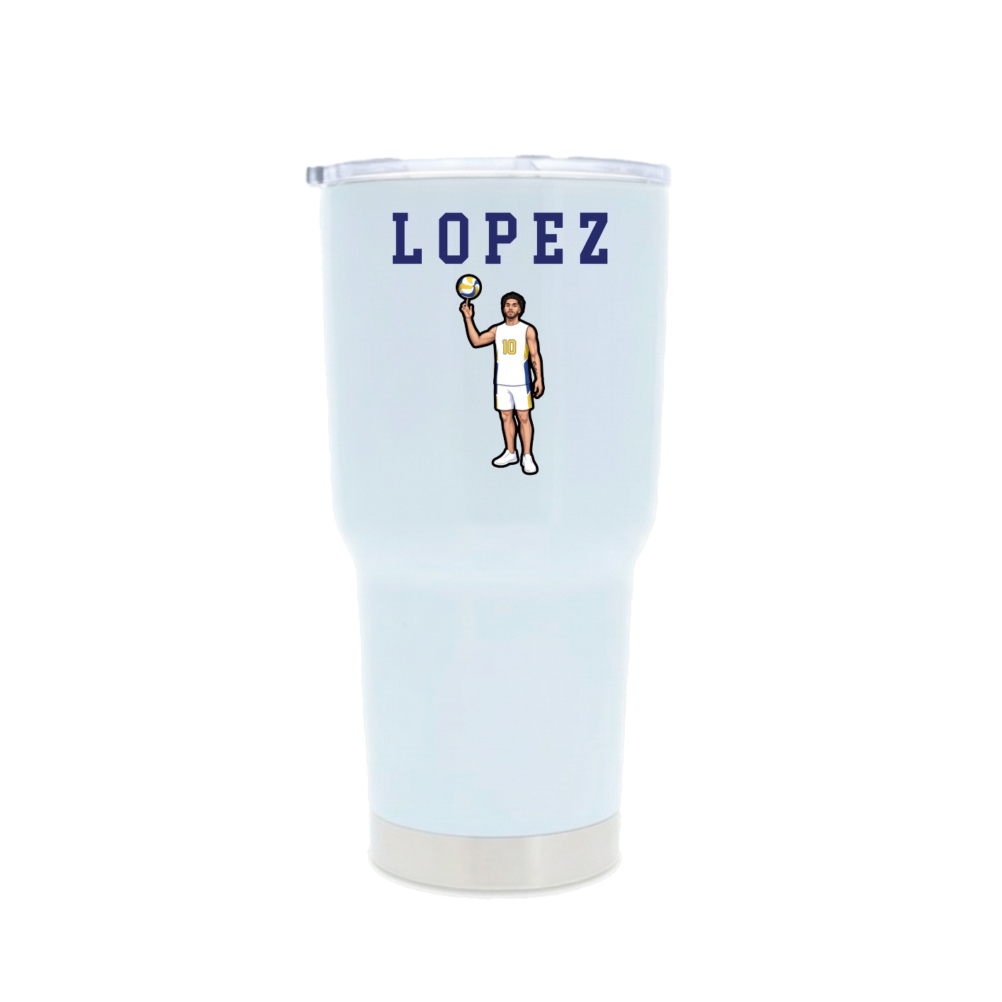 30oz Stainless Steel Tumbler — Shirsey in White