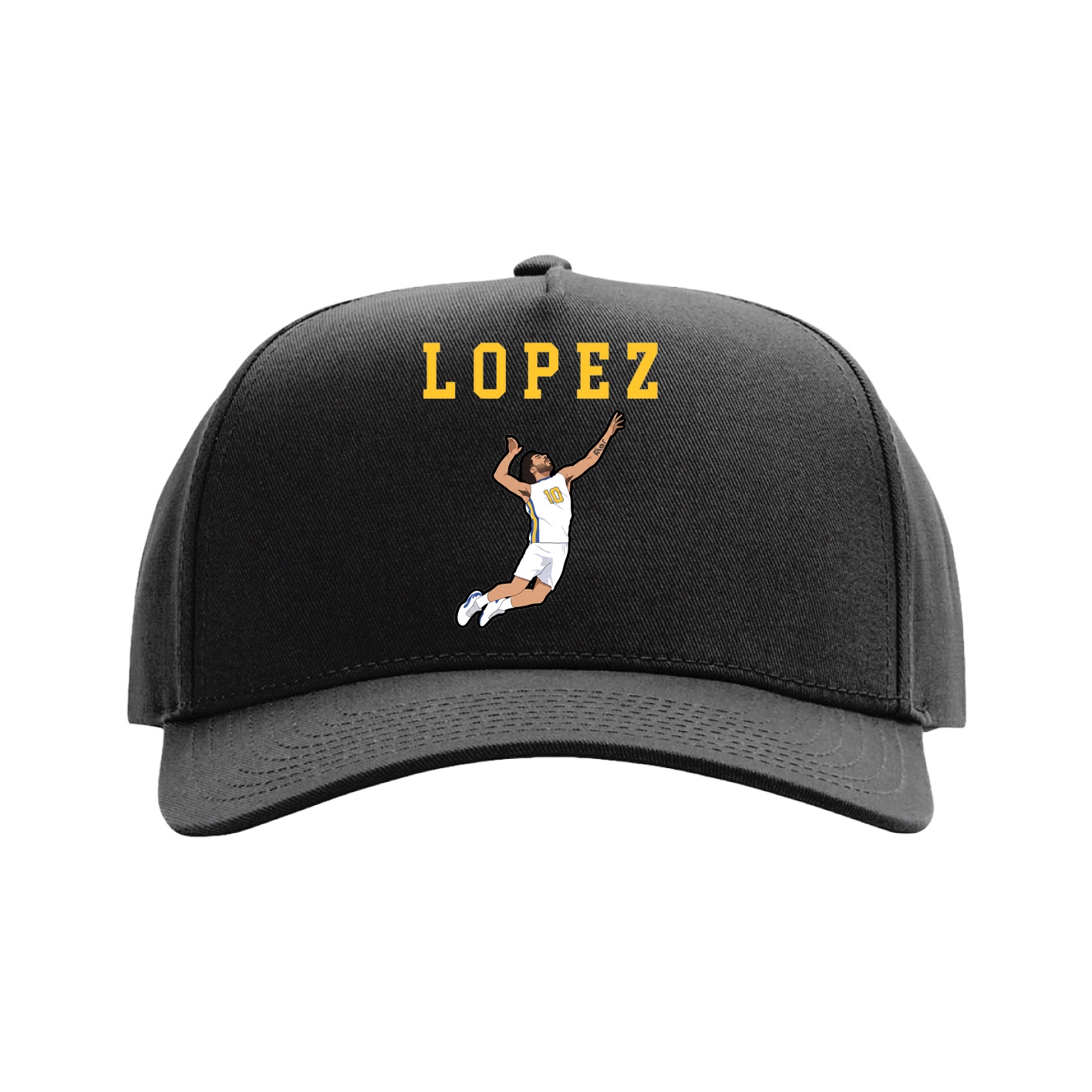 Full Fabric Five-Panel Champ Cap — Shirsey in Black