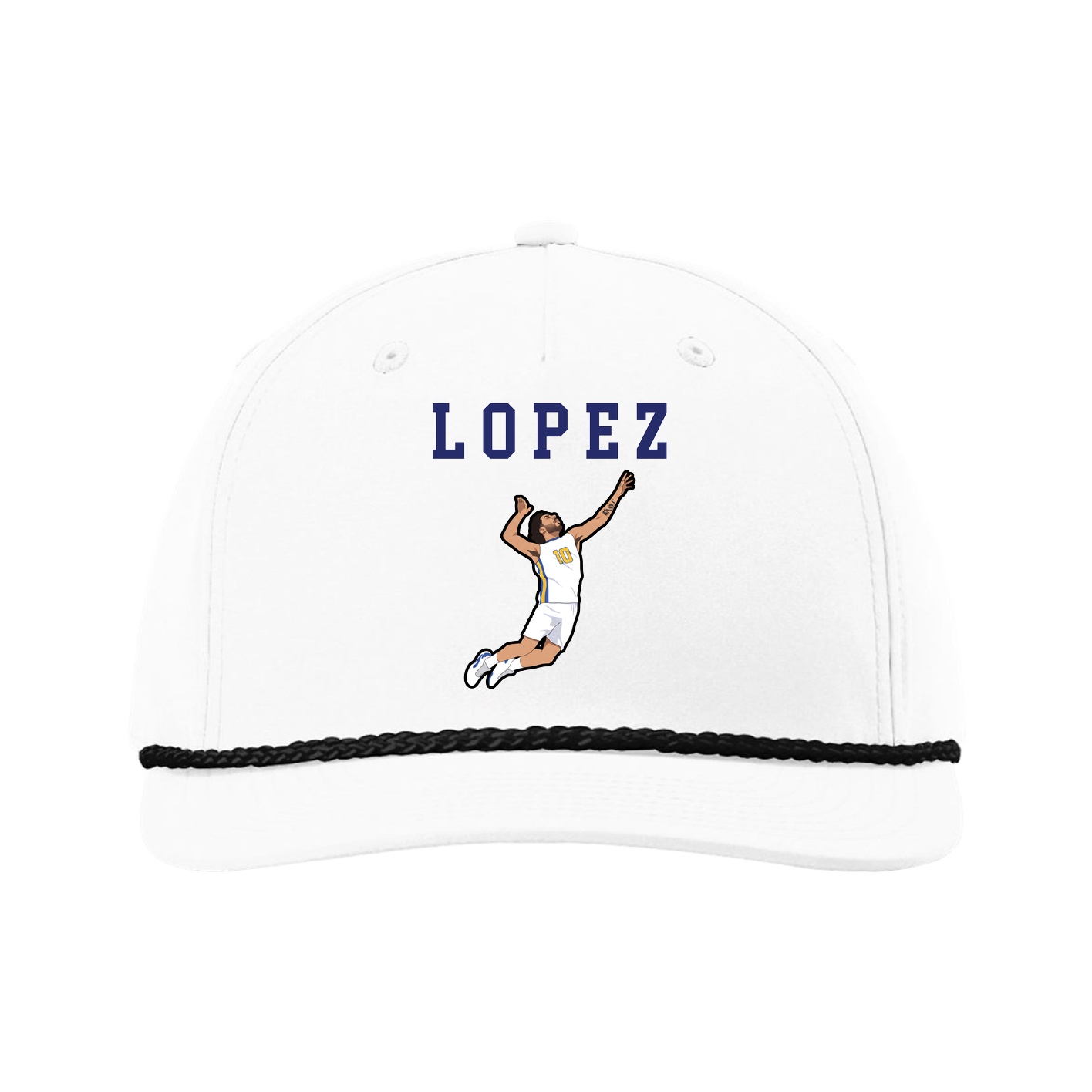 Five-Panel Classic Rope Cap — Shirsey in White