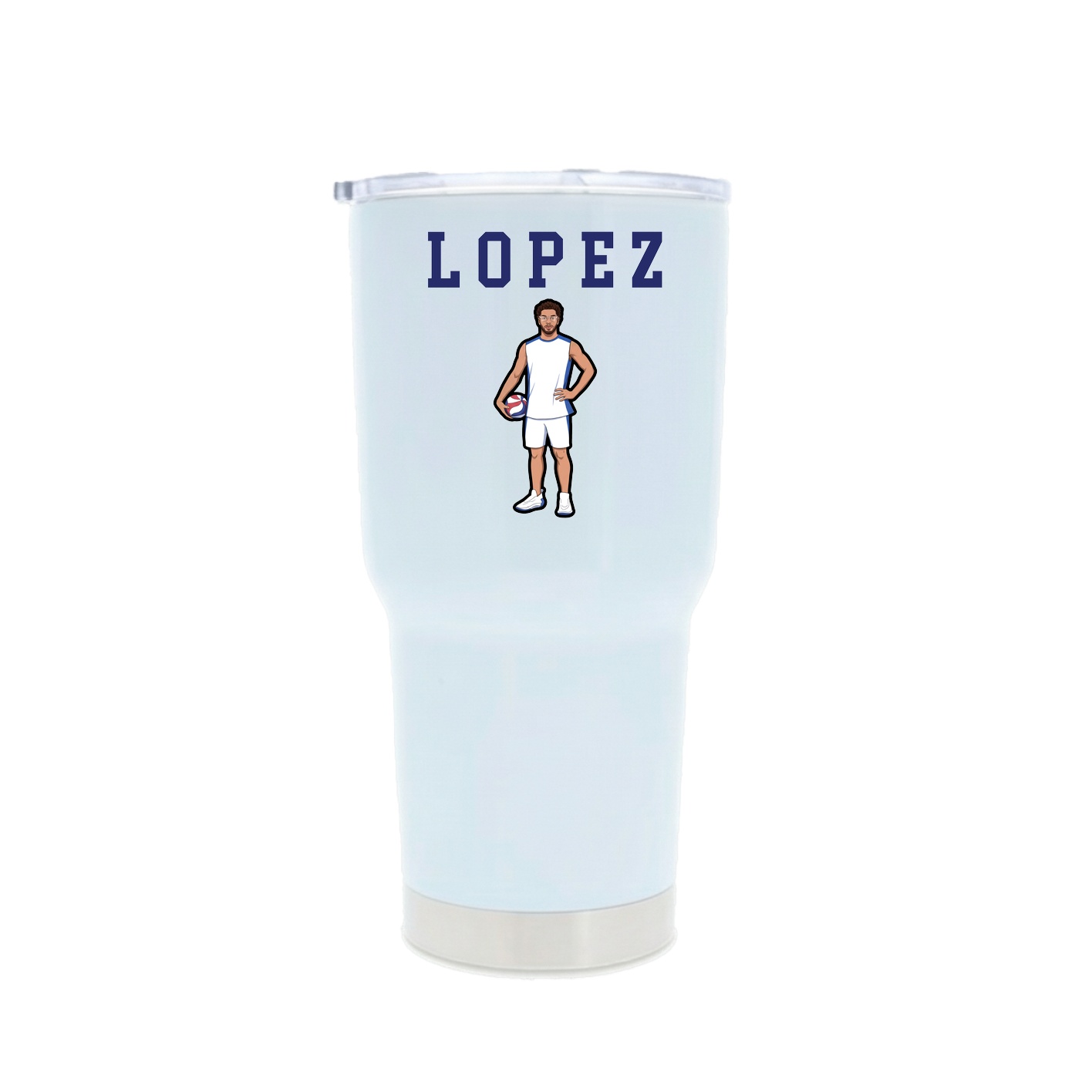 30oz Stainless Steel Tumbler — Shirsey in White
