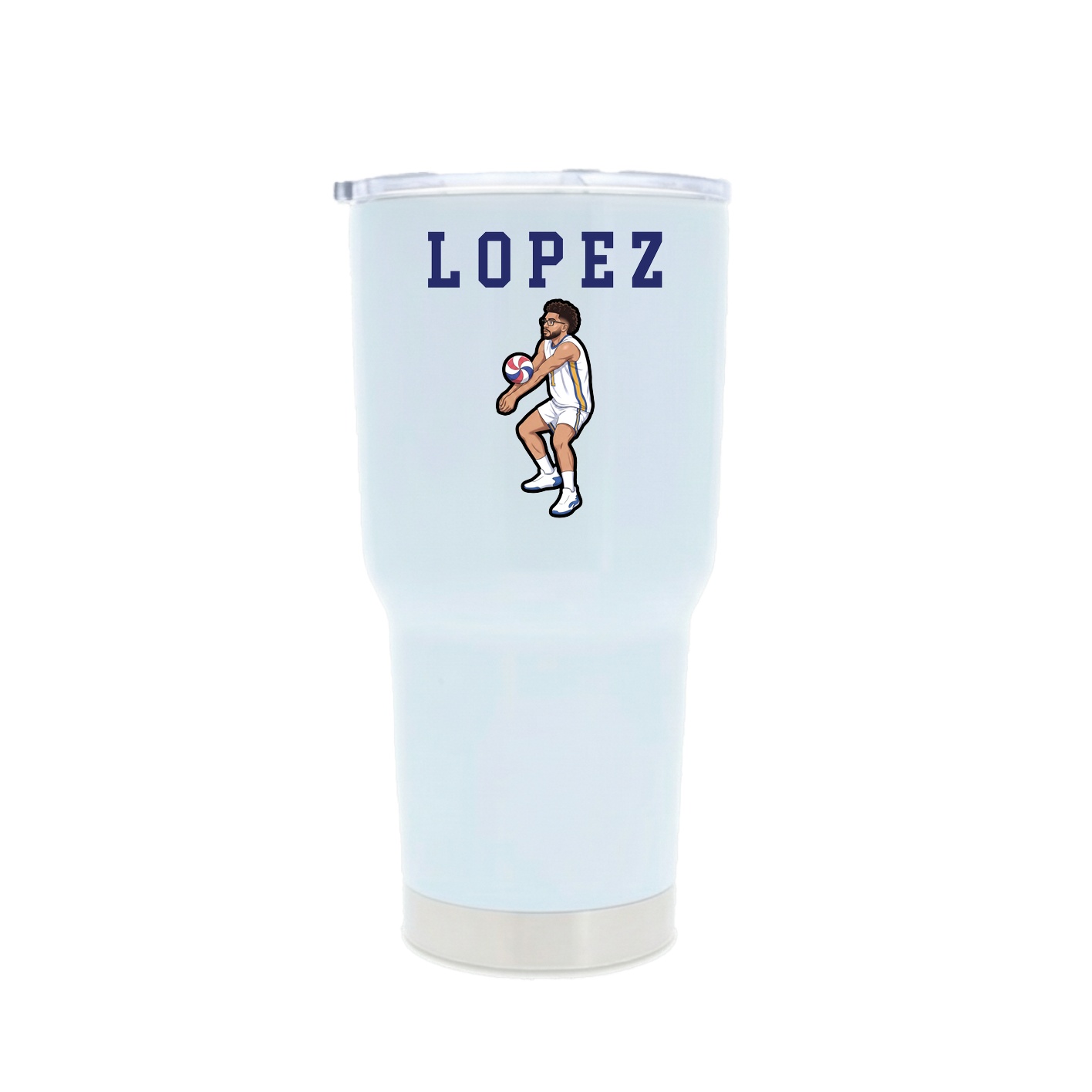 30oz Stainless Steel Tumbler — Shirsey in White