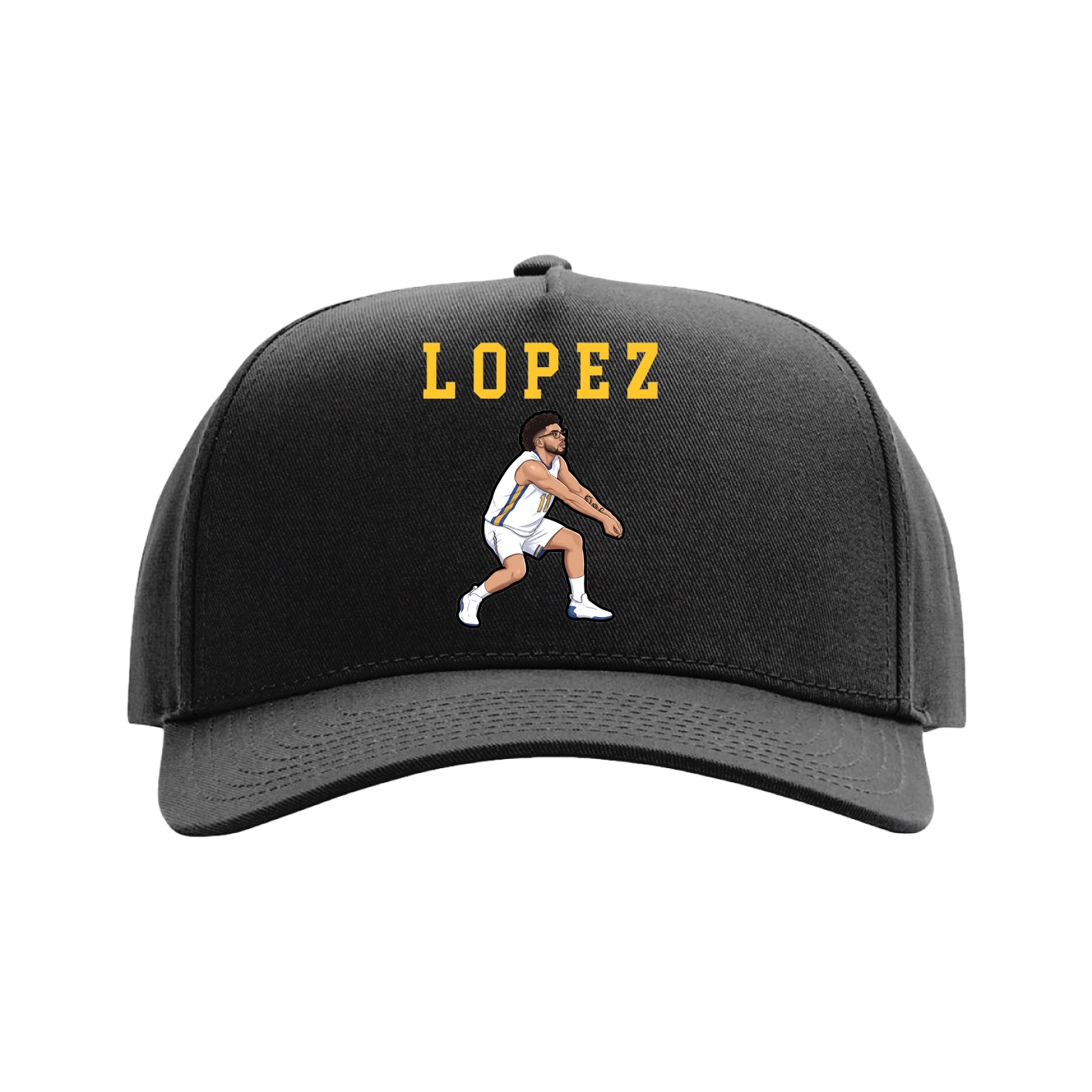 Full Fabric Five-Panel Champ Cap — Shirsey in Black