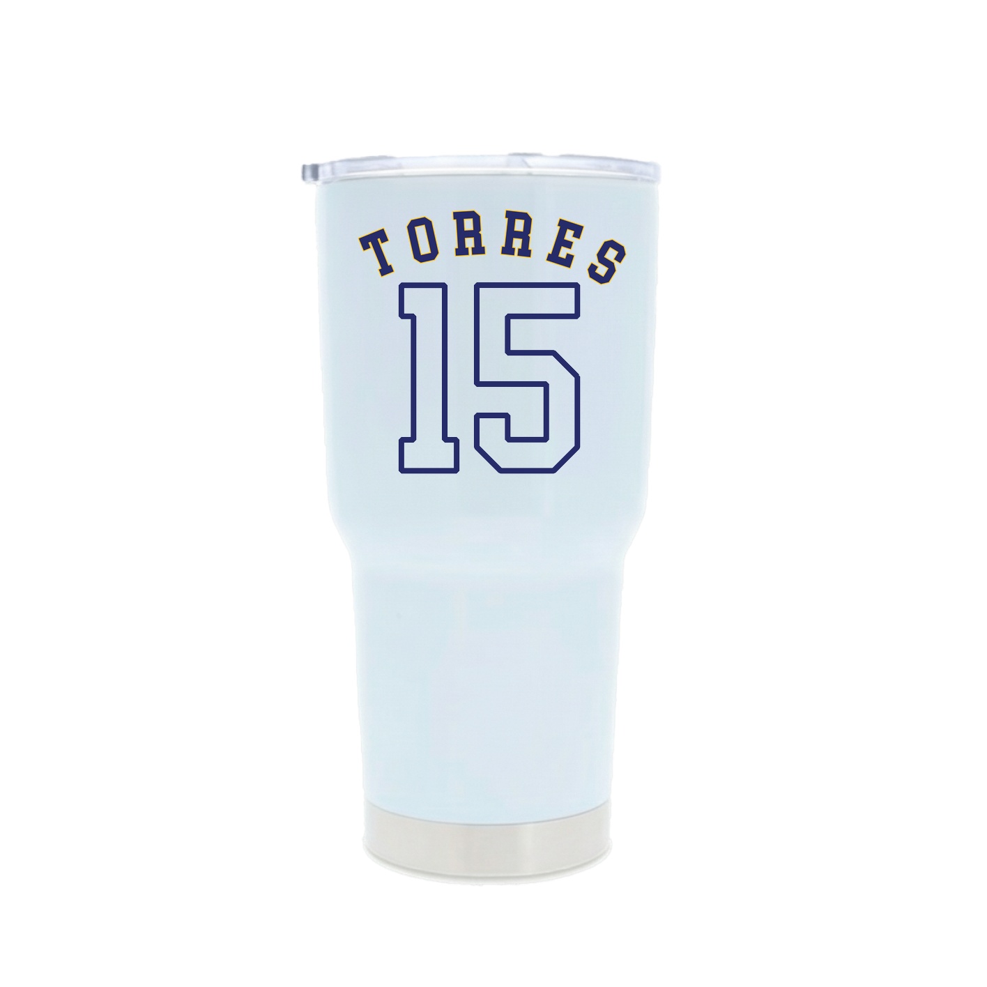 30oz Stainless Steel Tumbler — Shirsey Arch in White