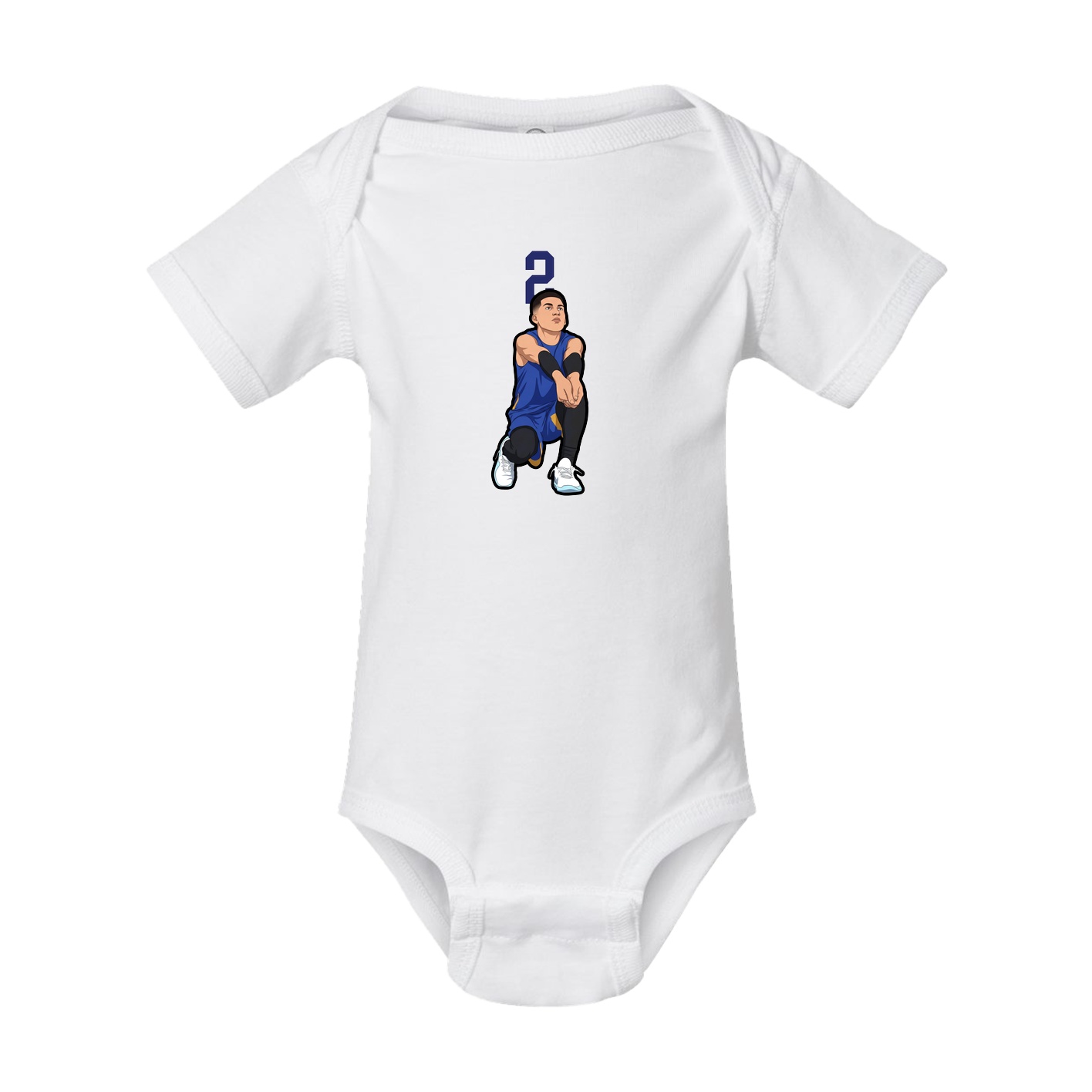 Baby Onesie — Number Top in White