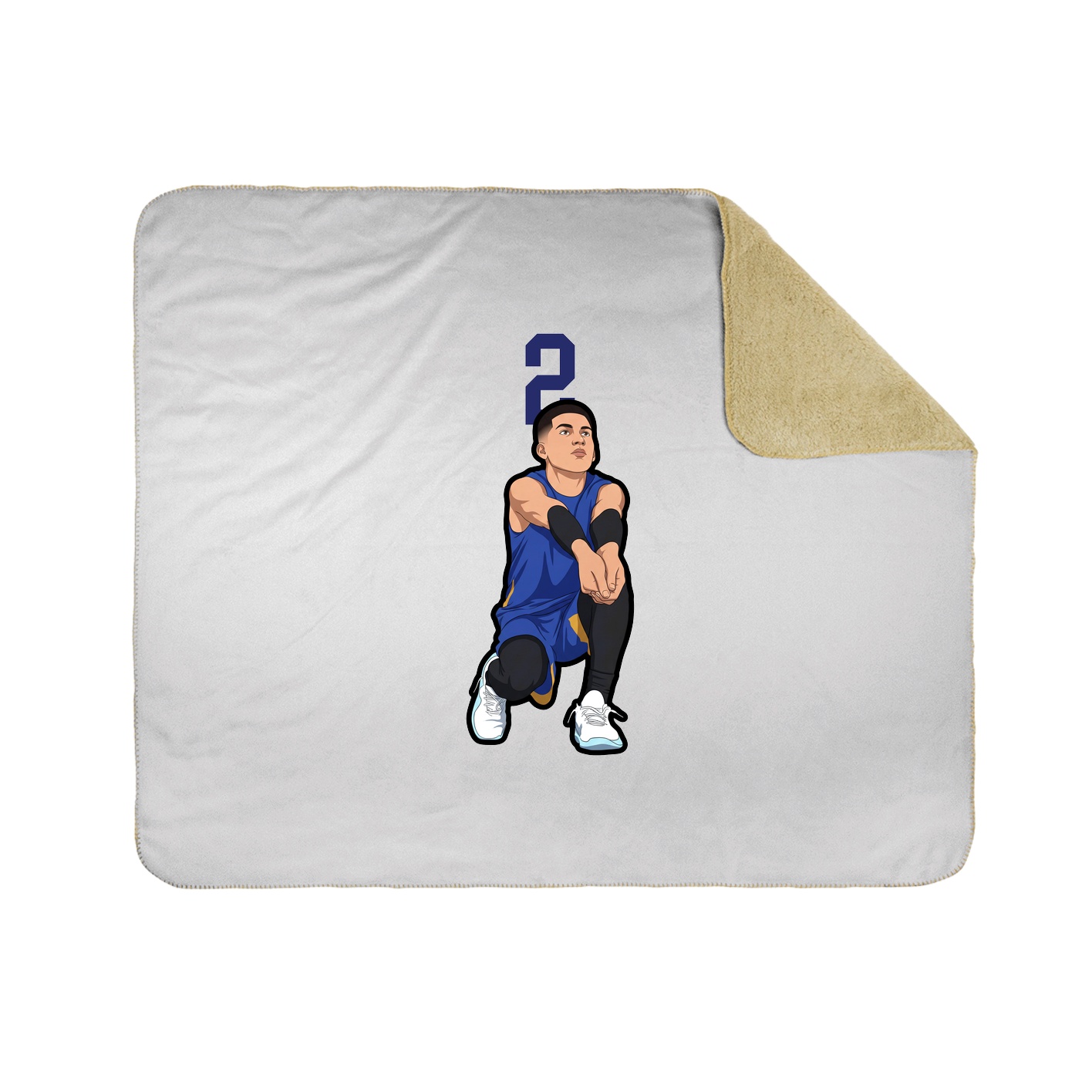Throw Blanket — Number Top in White