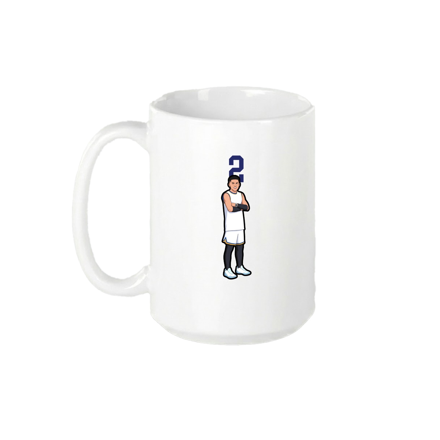 15oz Coffee Mug — Number Top in White