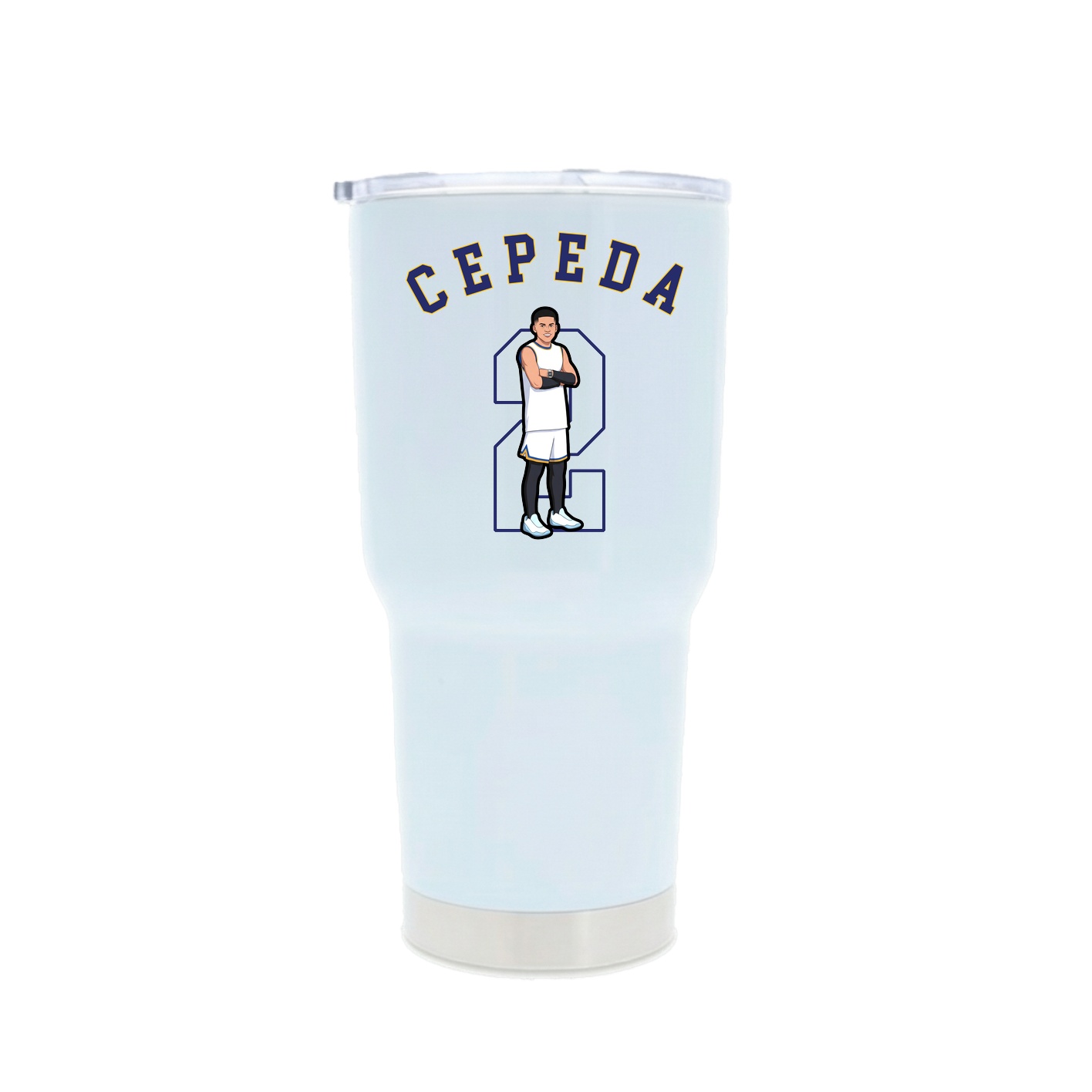 30oz Stainless Steel Tumbler — Shirsey Arch in White