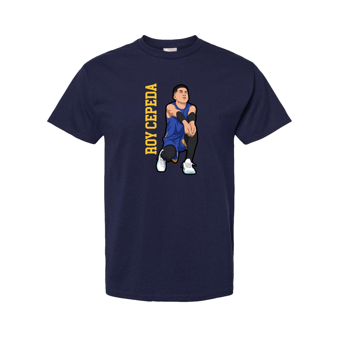 Youth Tee — Name Vertical in Navy