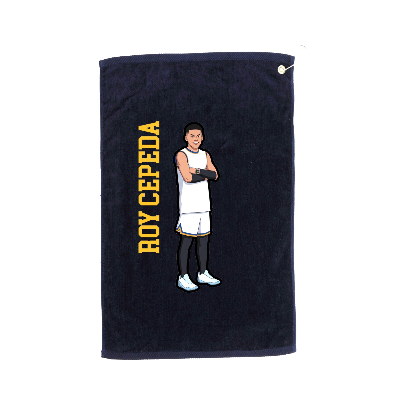 Golf Towel — Name Vertical in Navy