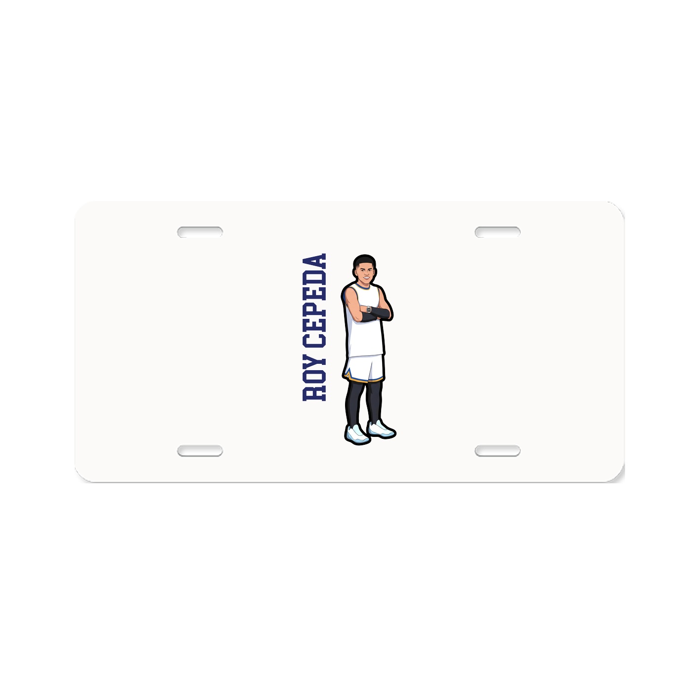 License Plate — Name Vertical in Classic