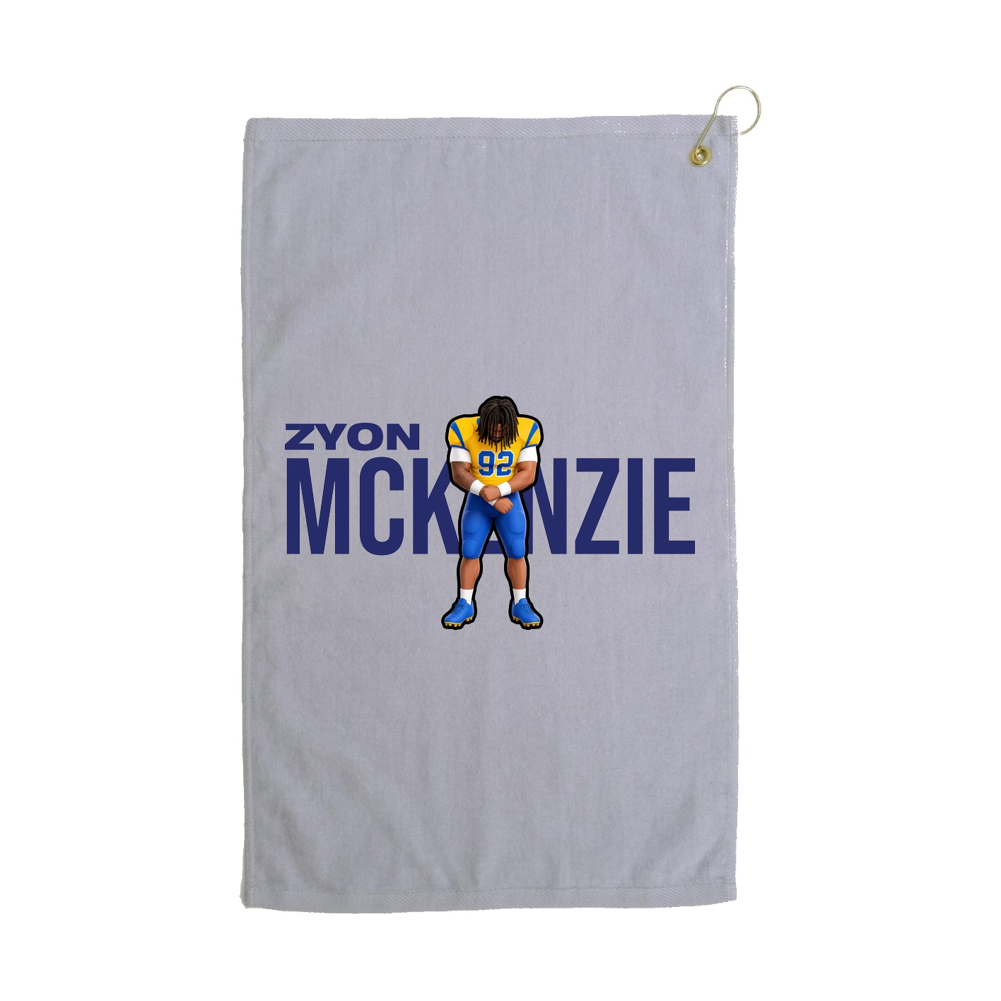 Golf Towel — Player Name in Grey
