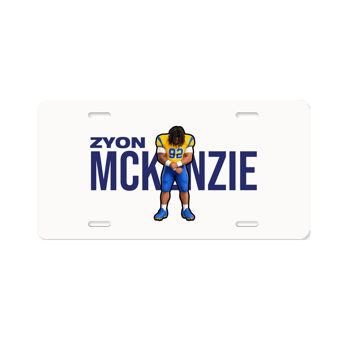 License Plate — Player Name in Classic