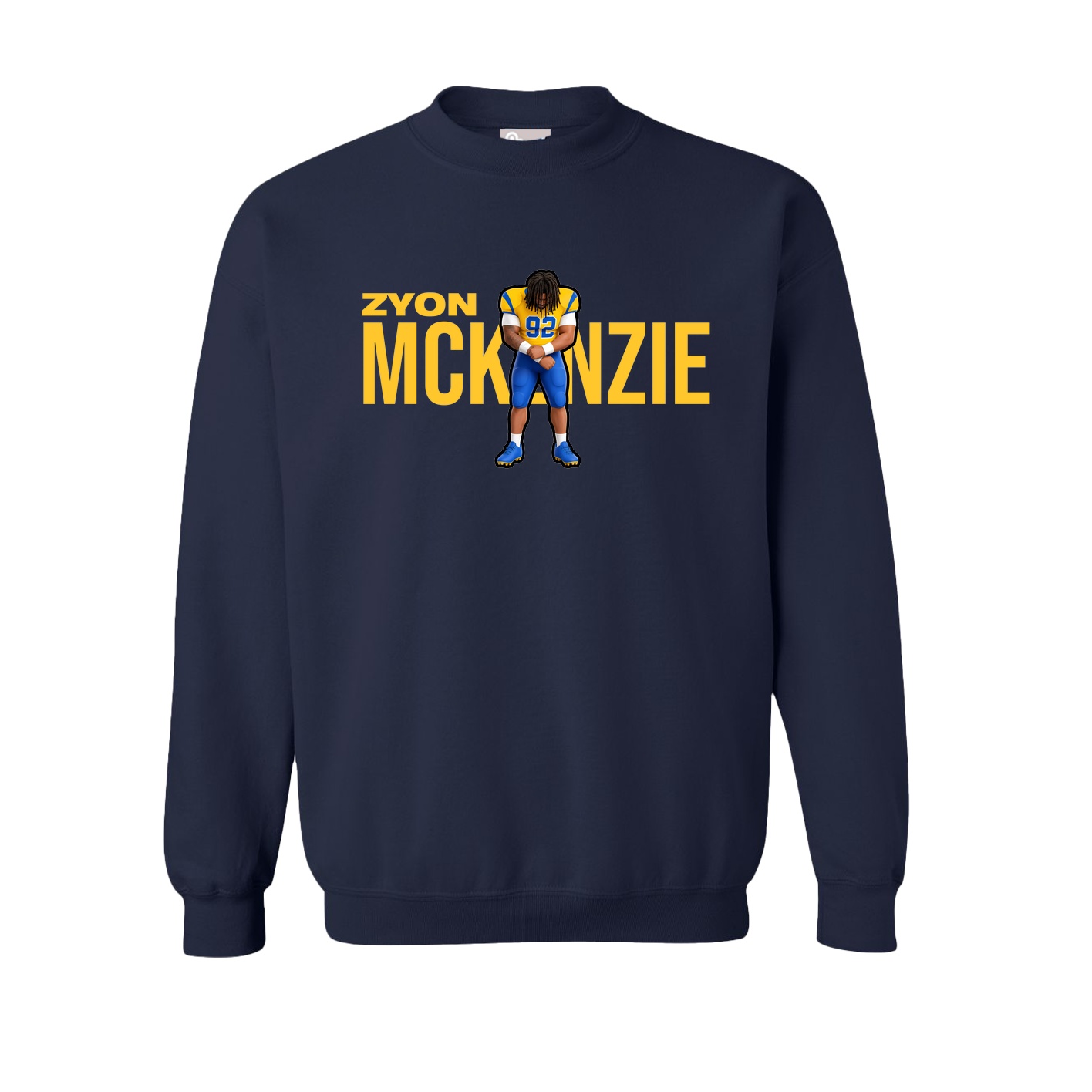 Fleece Crew — Player Name in Navy