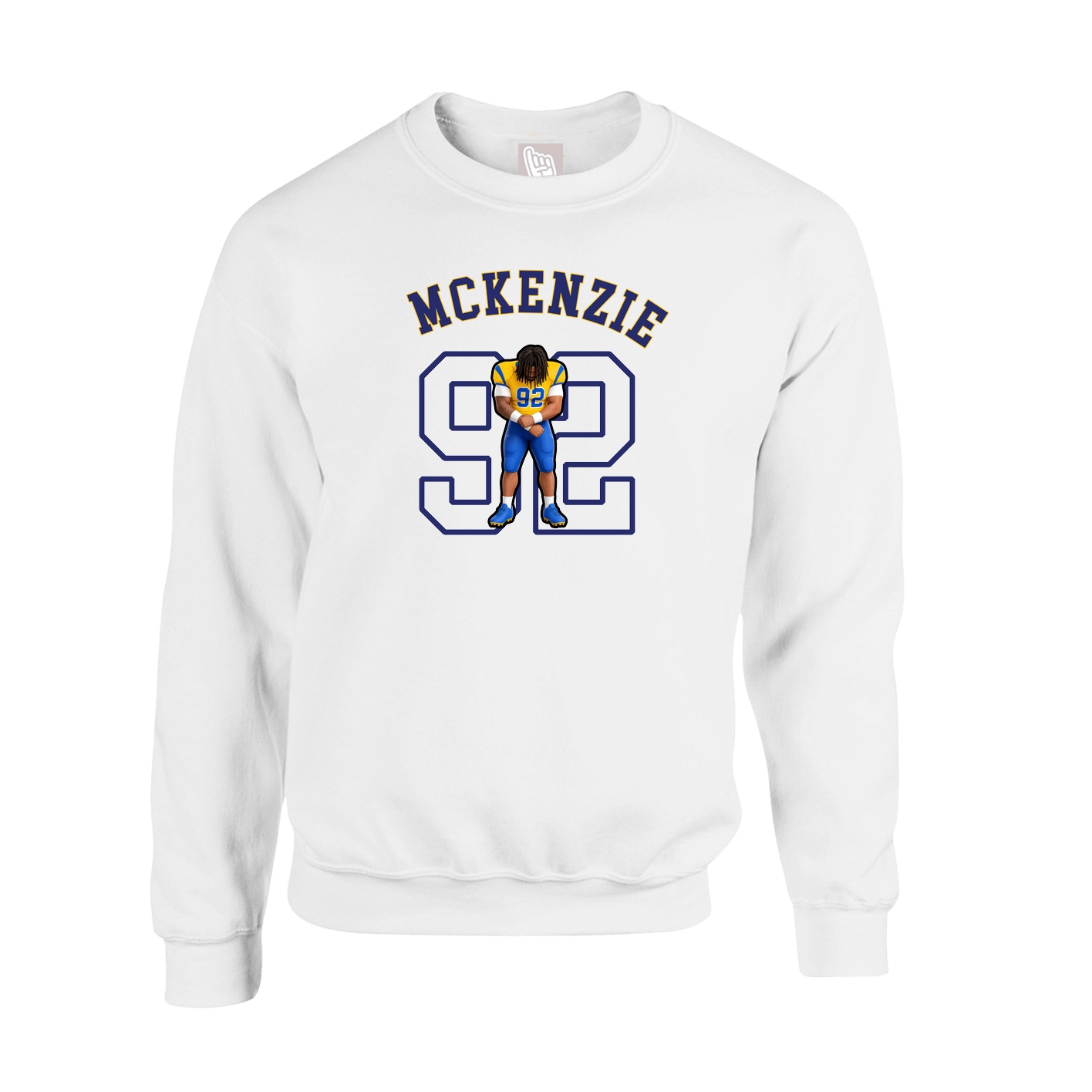 Fleece Crew — Shirsey Arch in White