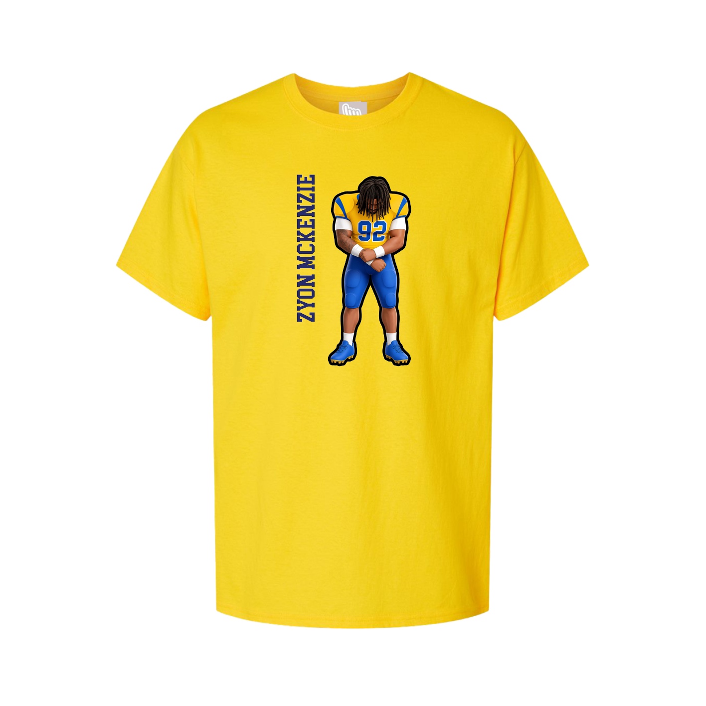 Youth Tee — Name Vertical in Gold