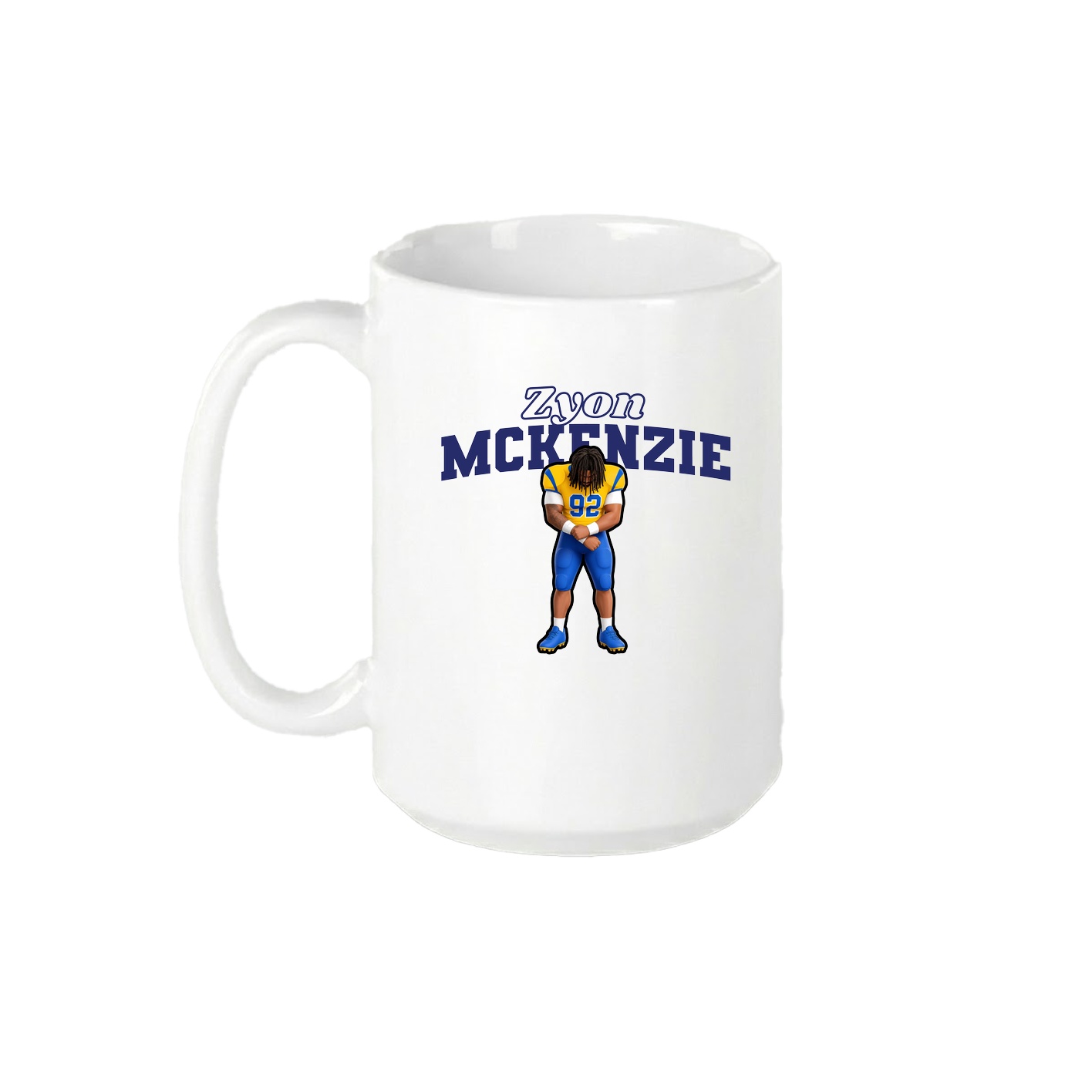 15oz Coffee Mug — Name Arch in White