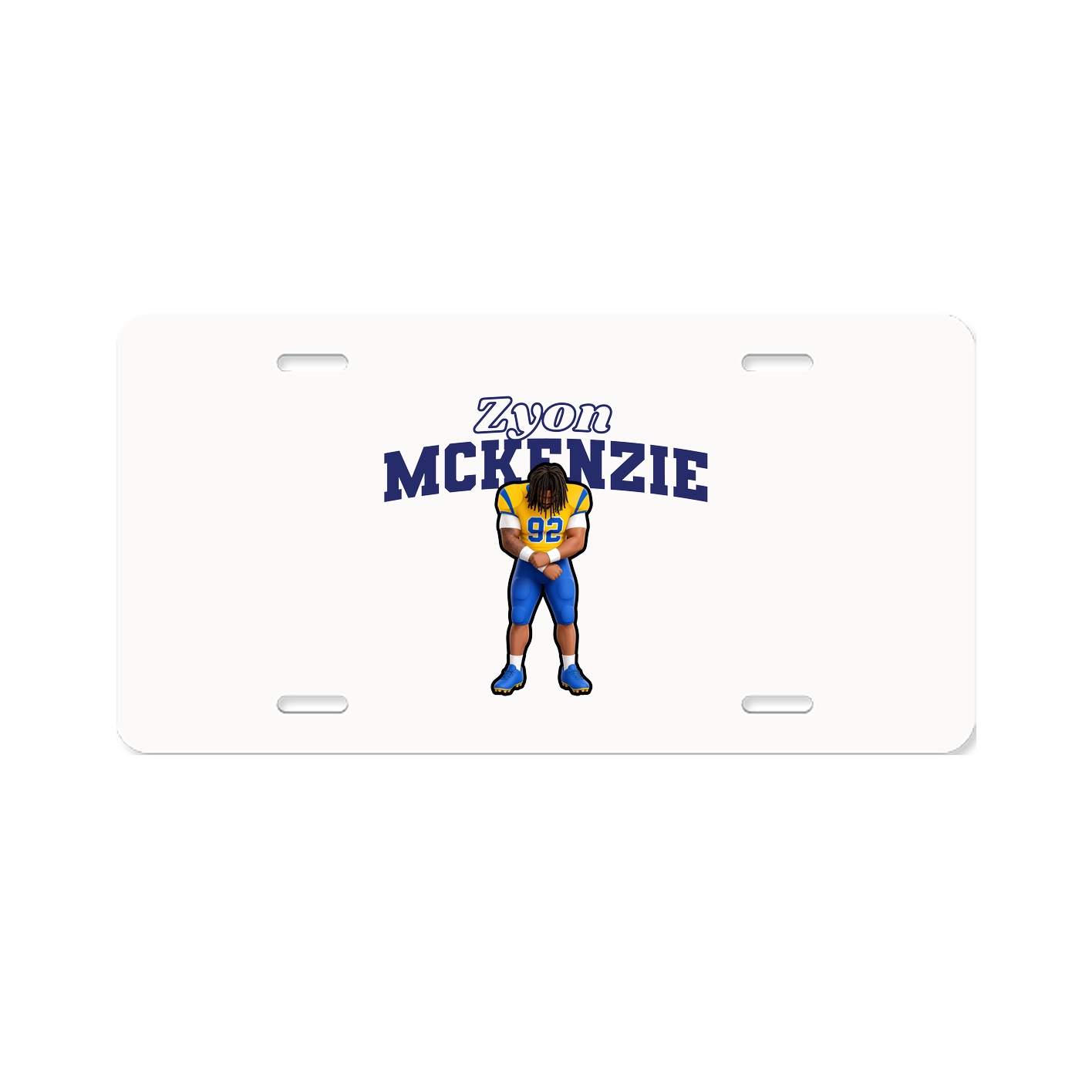 License Plate — Name Arch in Classic