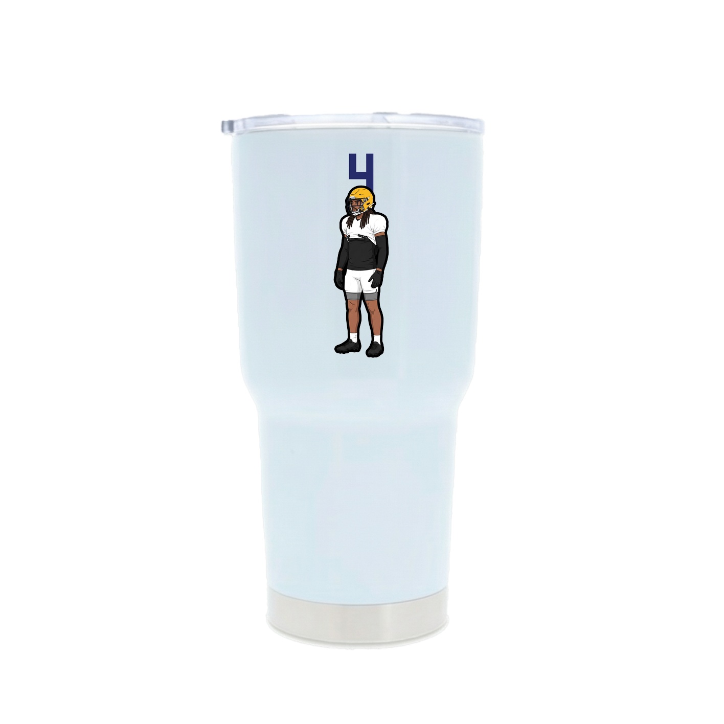 30oz Stainless Steel Tumbler — Number Top in White