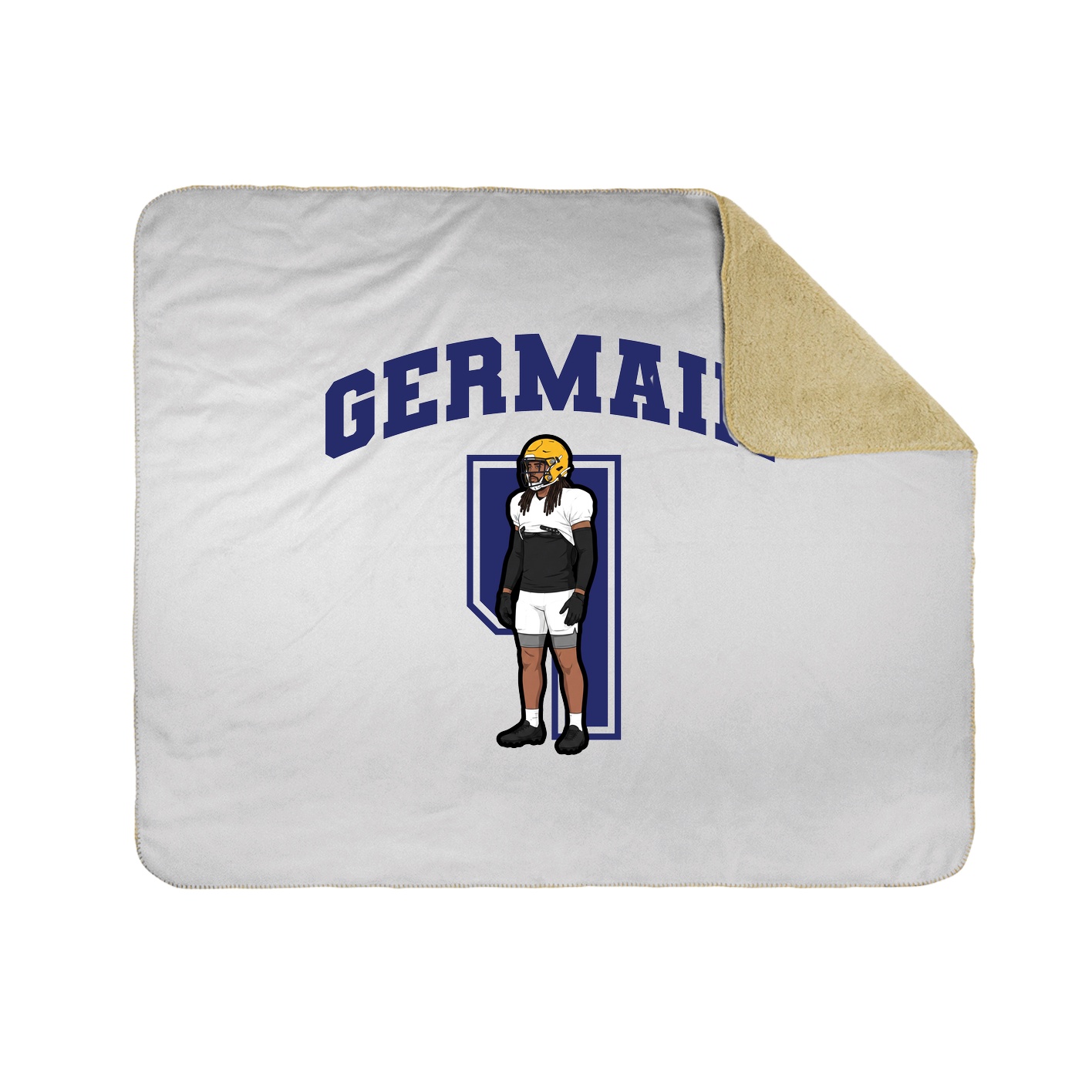 Throw Blanket — Number in White