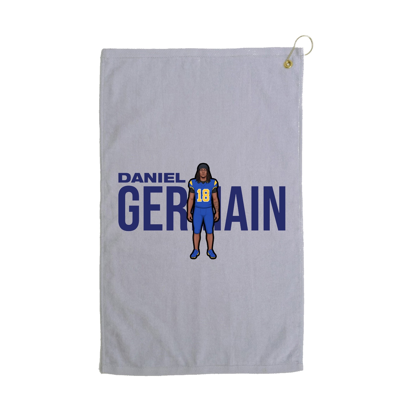 Golf Towel — Player Name in Grey