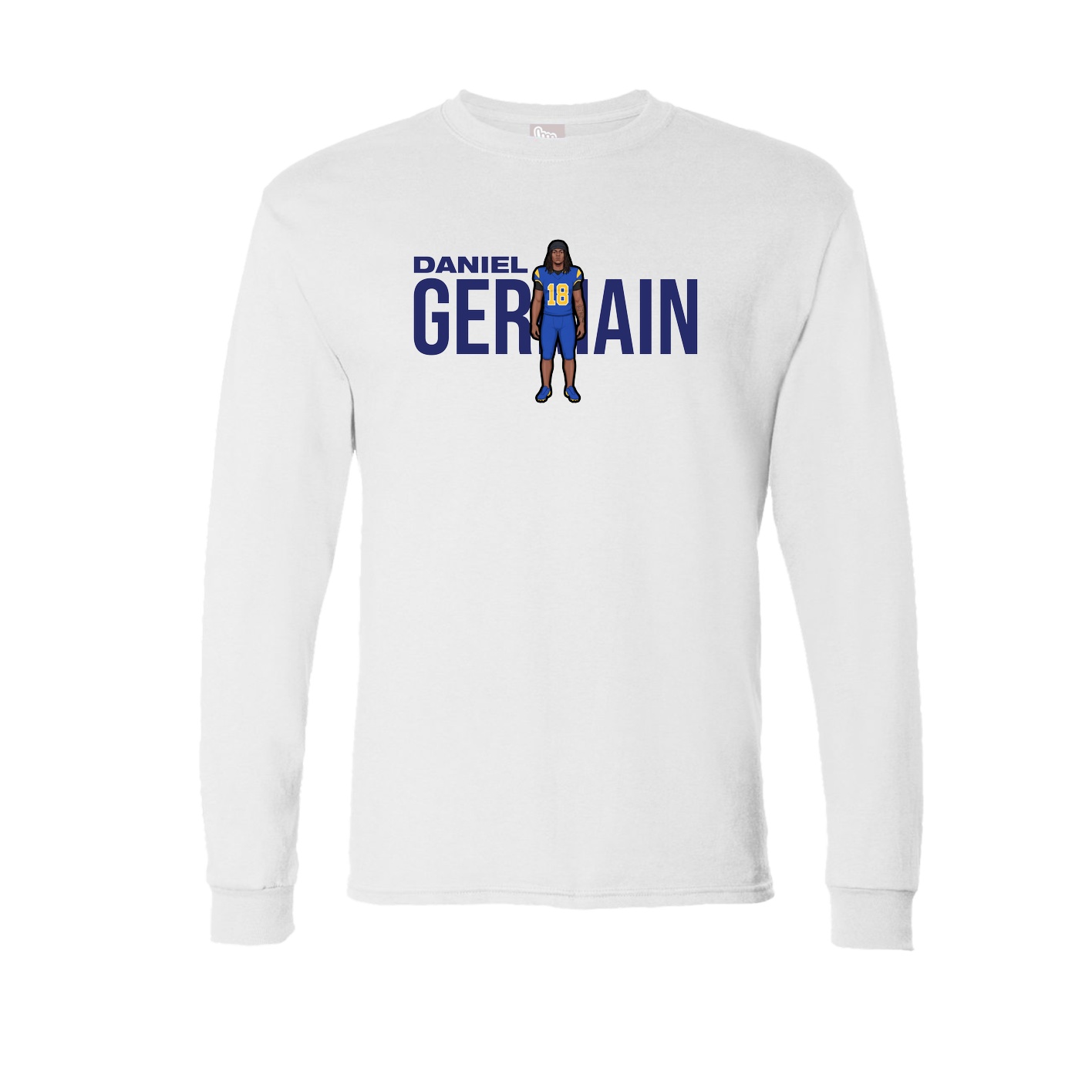 Long Sleeve Tee — Player Name in White