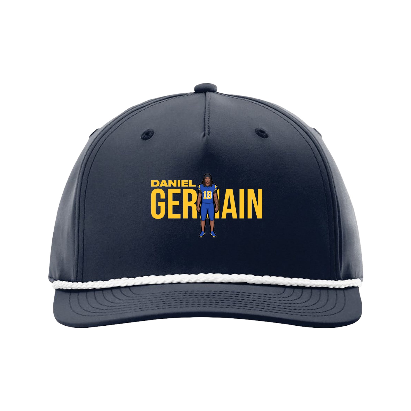 Five-Panel Classic Rope Cap — Player Name in Navy