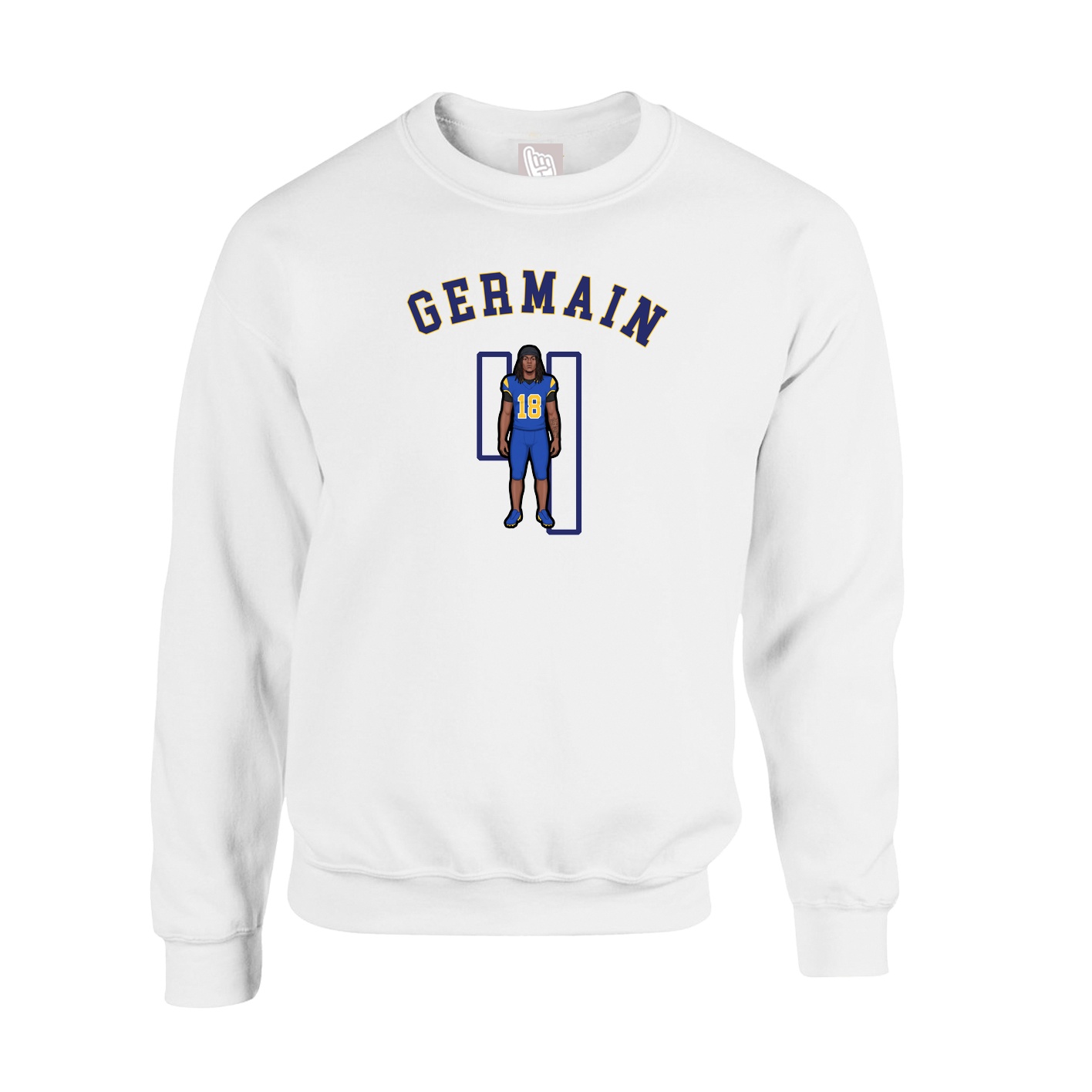 Fleece Crew — Shirsey Arch in White