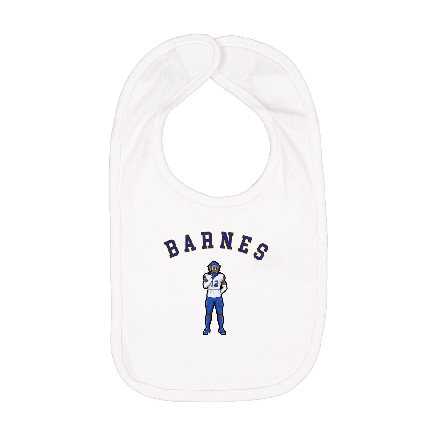 Infant Bib — Shirsey Arch in White