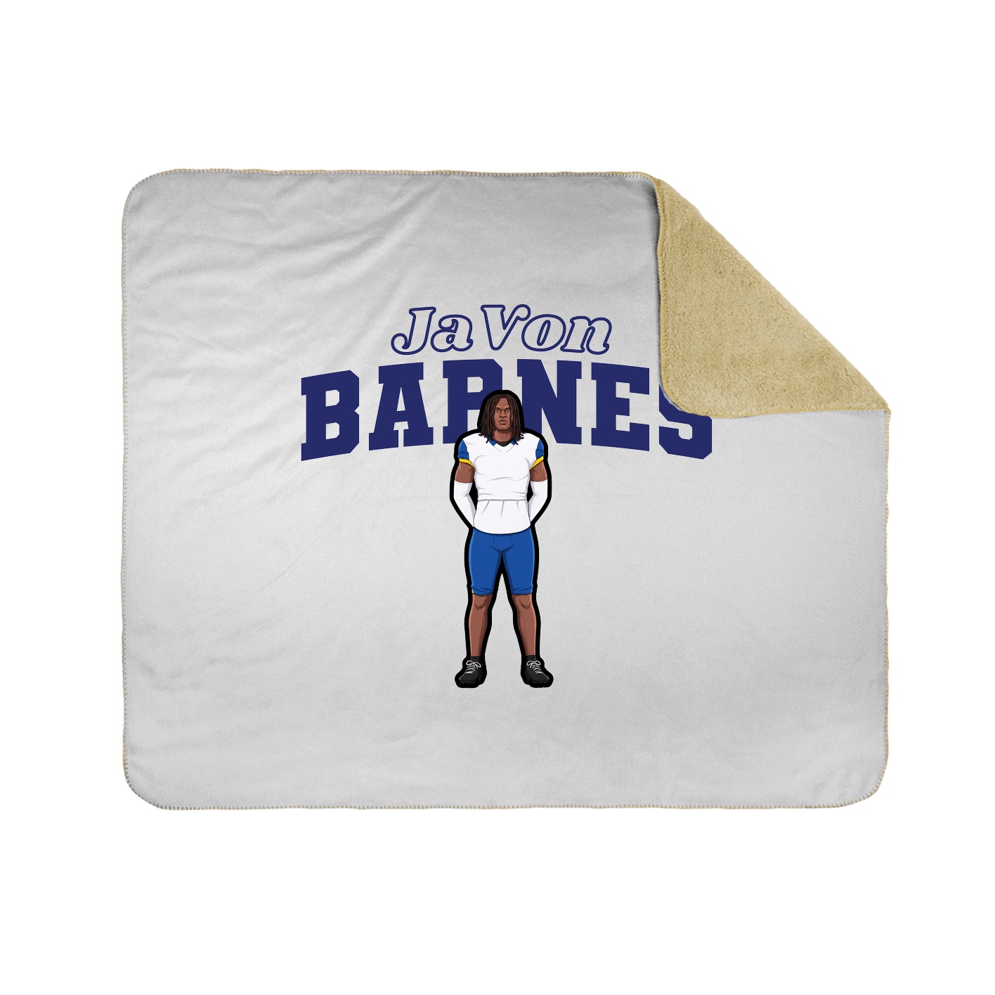 Throw Blanket — Name Arch in White