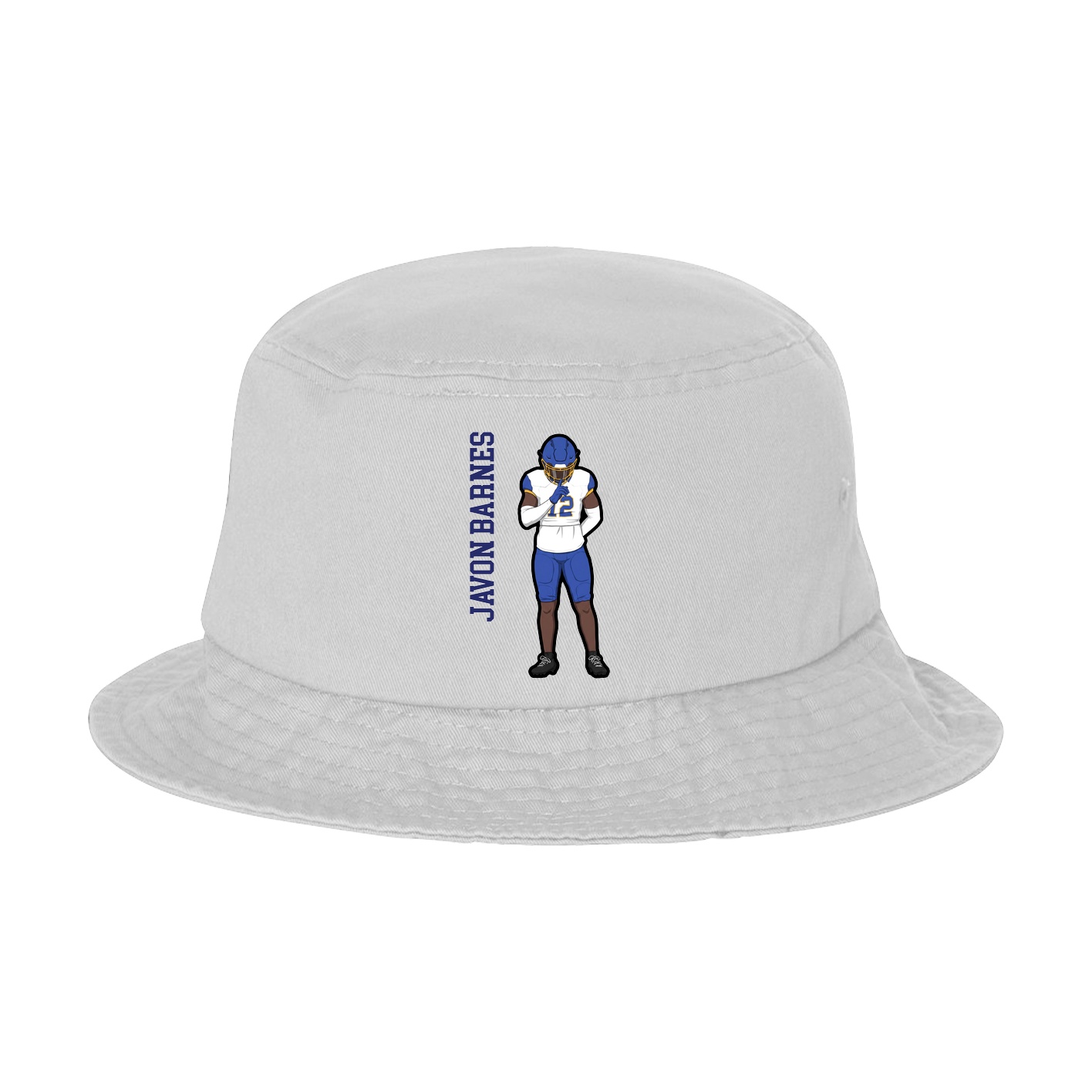 Bucket Cap — Name Vertical in White