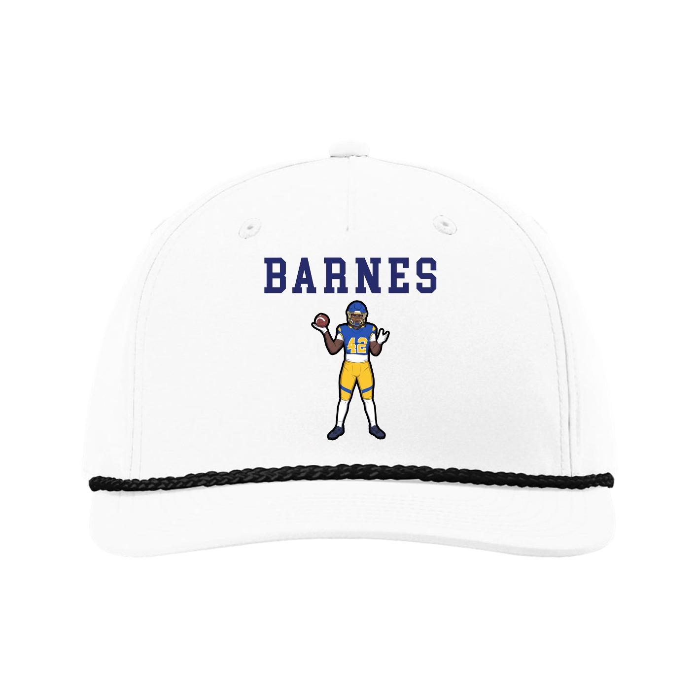 Five-Panel Classic Rope Cap — Shirsey in White