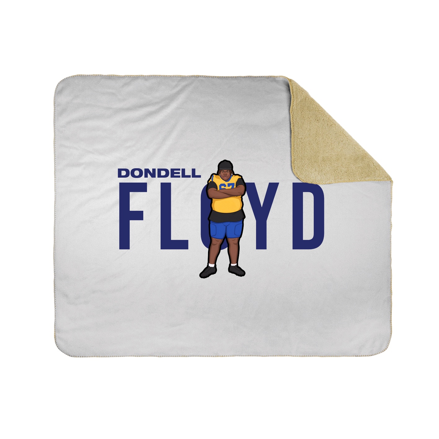 Throw Blanket — Player Name in White