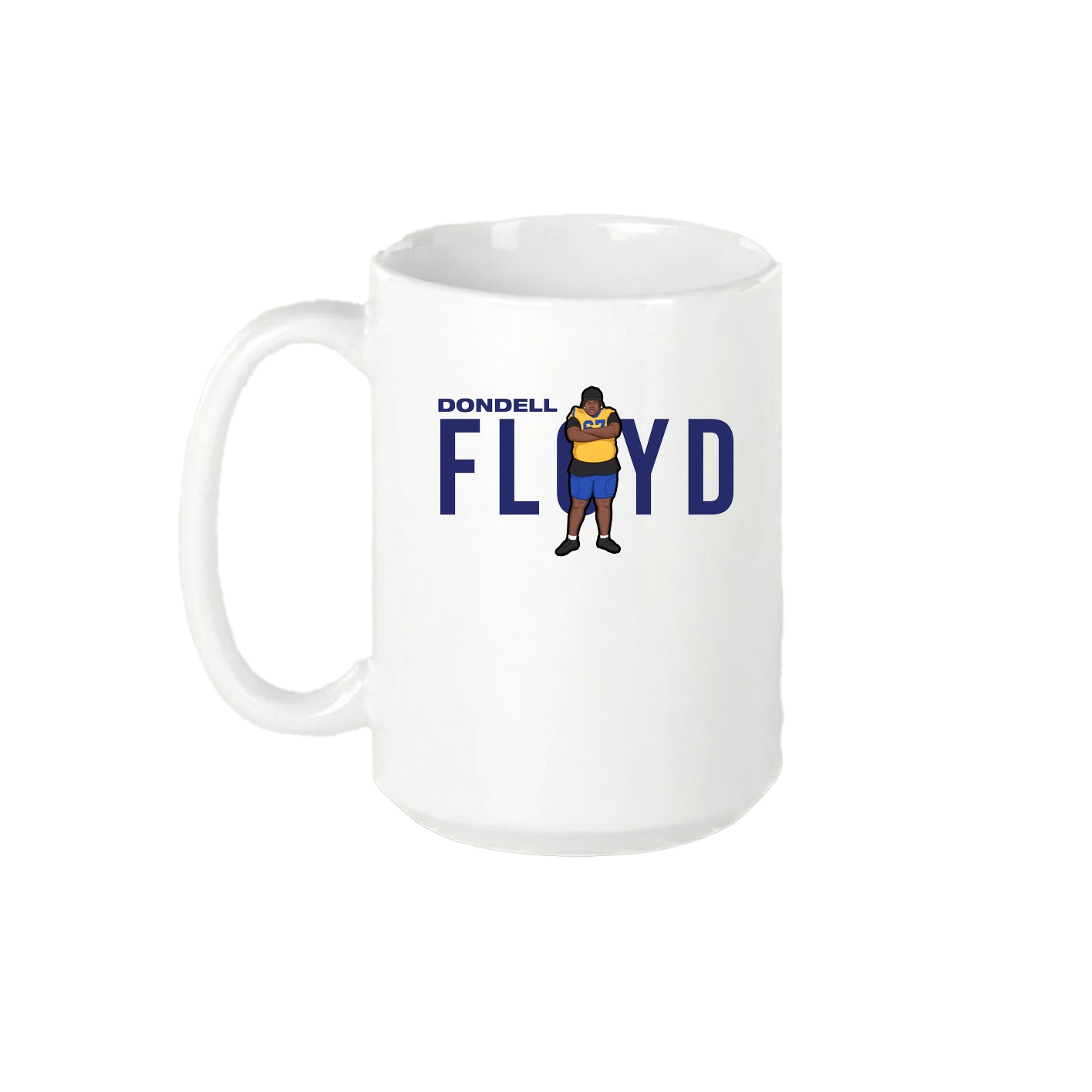 15oz Coffee Mug — Player Name in White