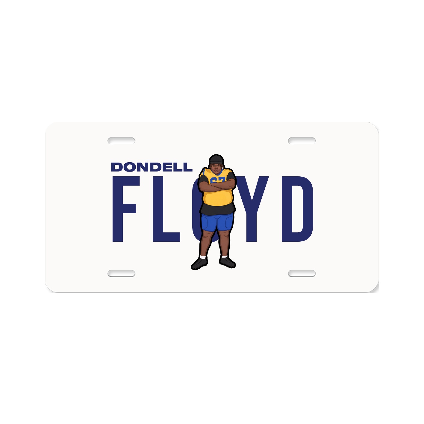 License Plate — Player Name in Classic